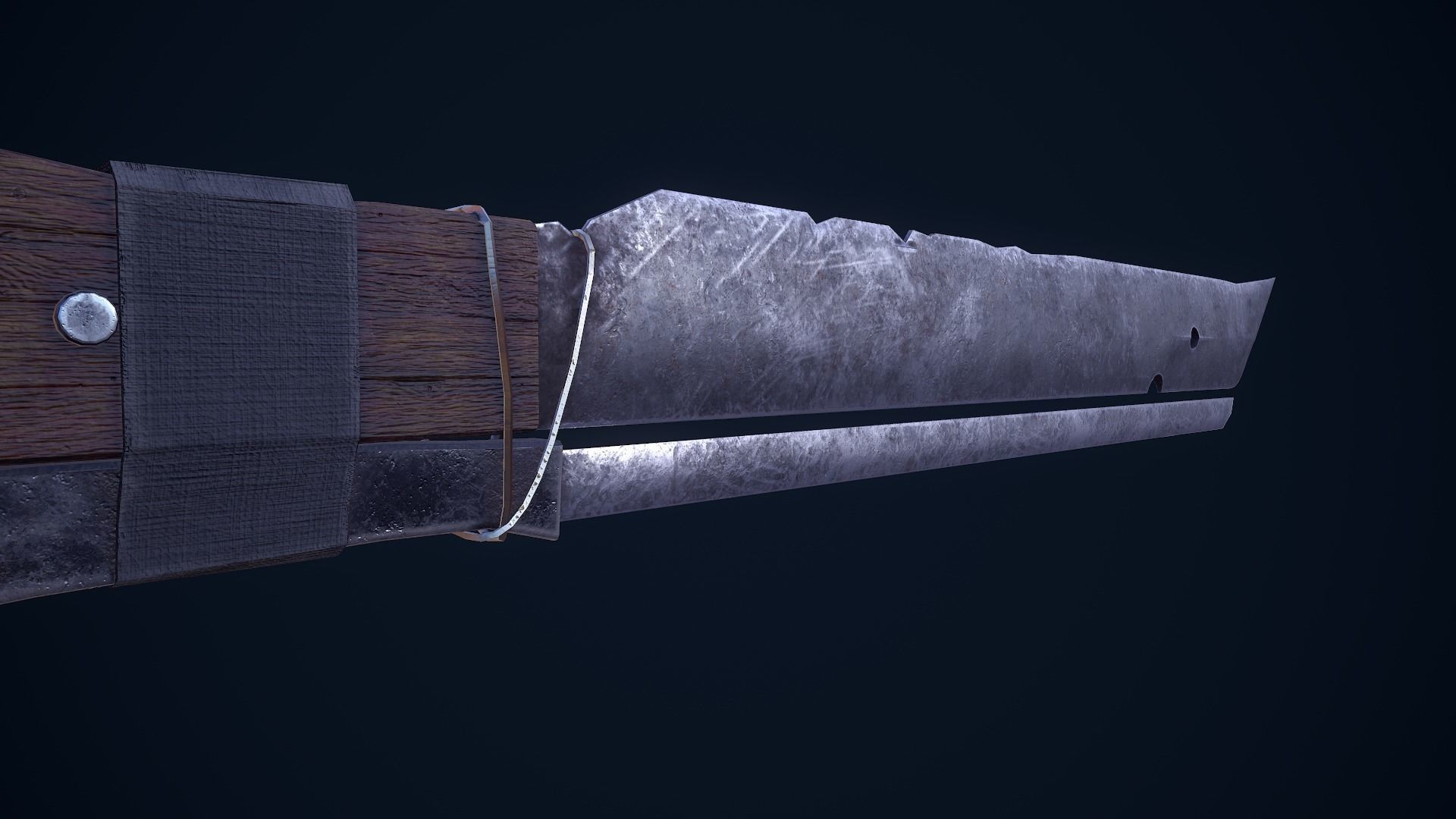 Apocalyptic Knife Low-poly 3D model_13