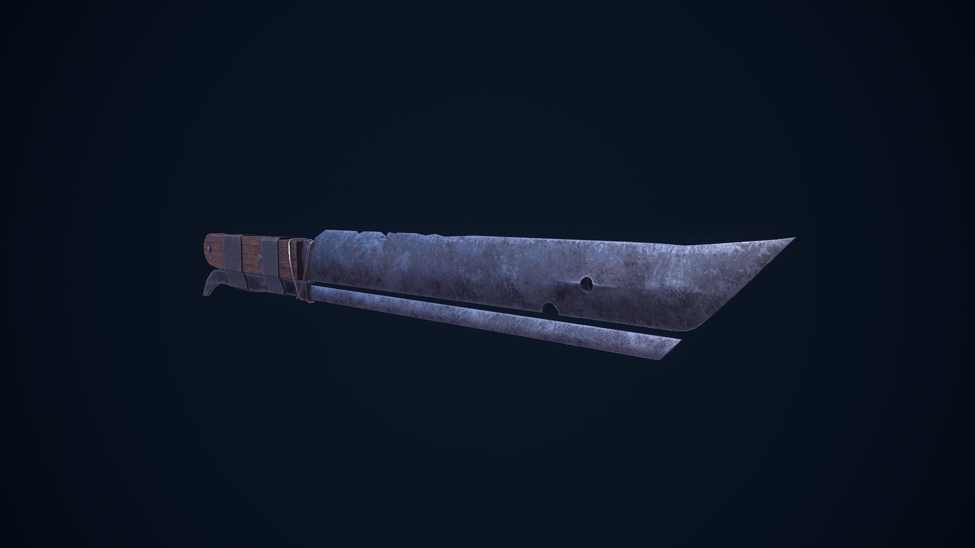 Apocalyptic Knife Low-poly 3D model_3