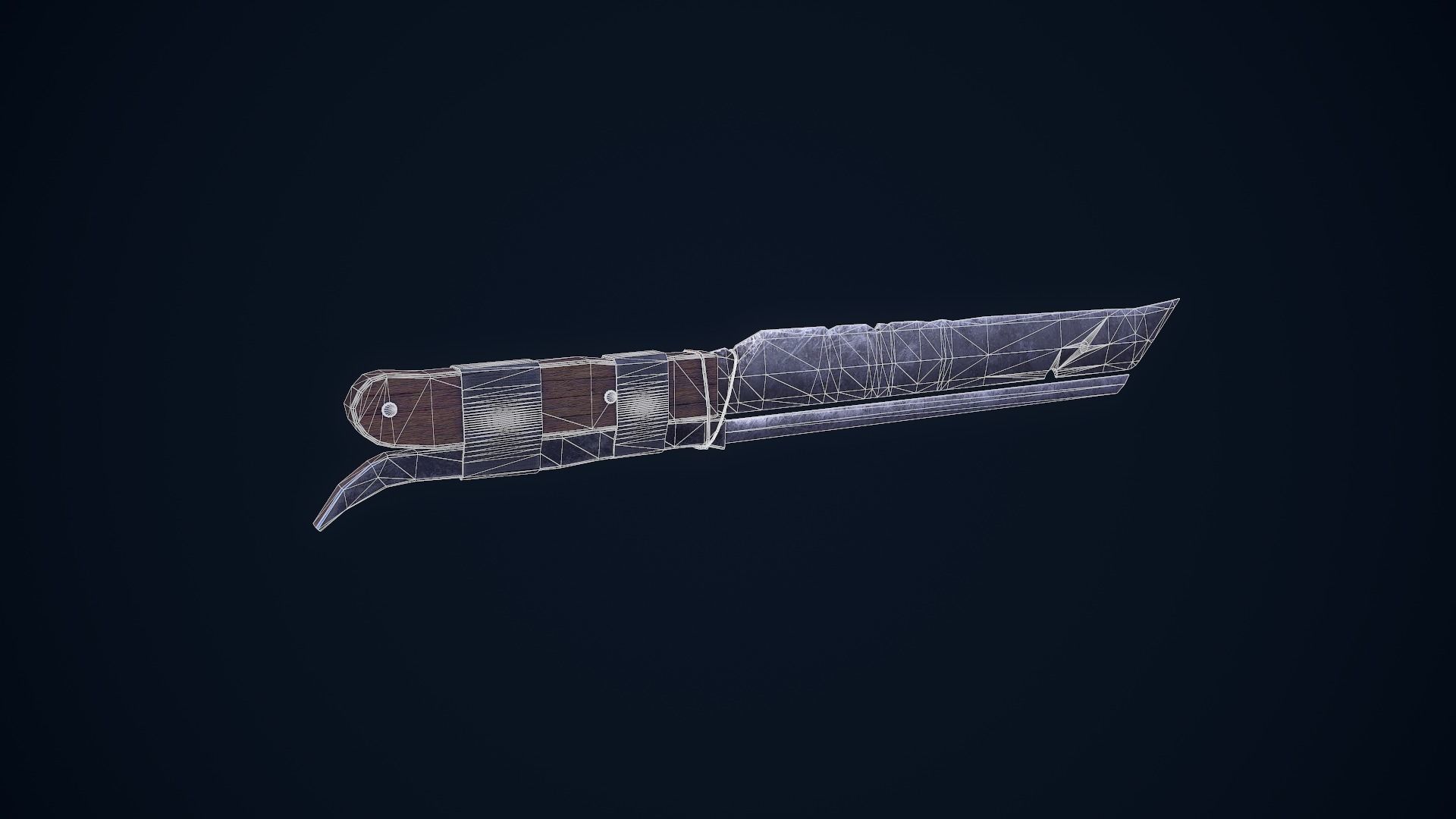 Apocalyptic Knife Low-poly 3D model_12