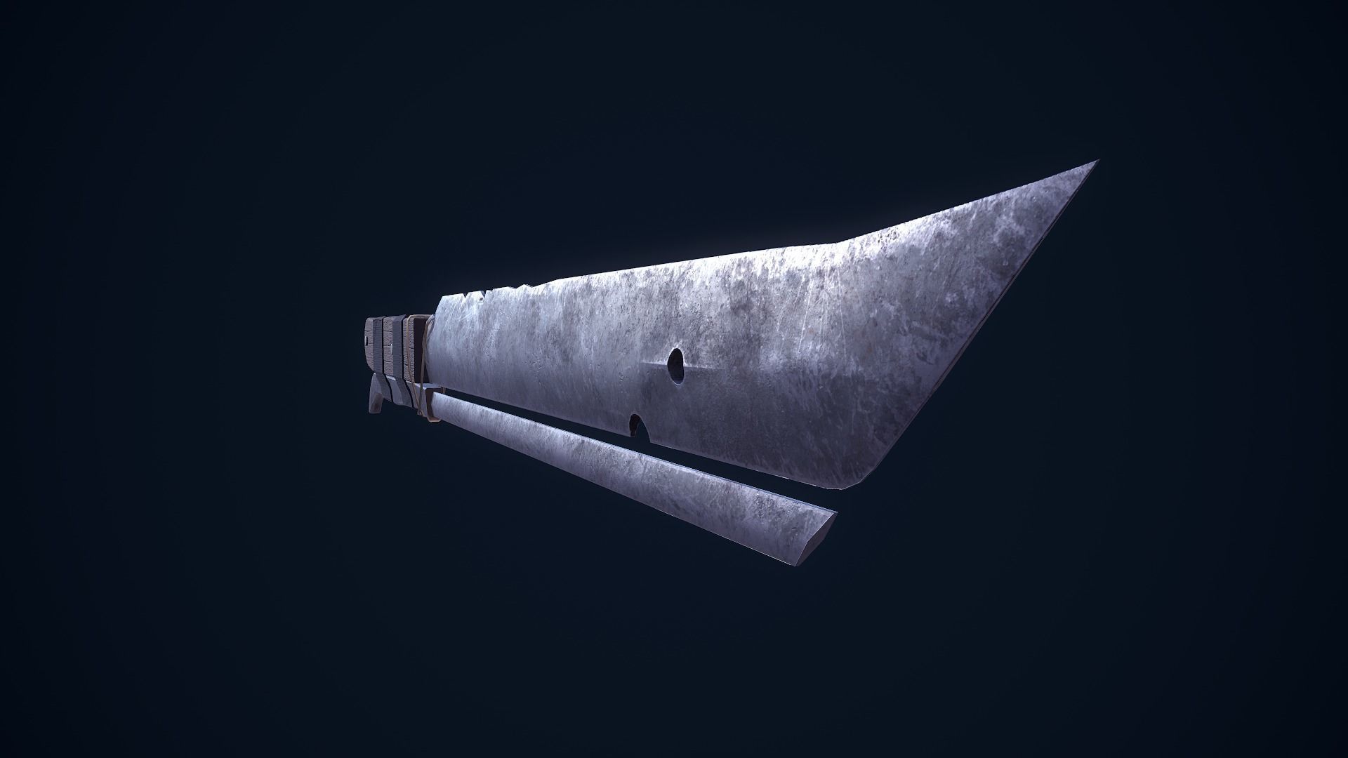 Apocalyptic Knife Low-poly 3D model_4