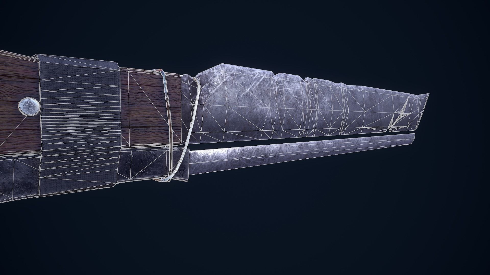 Apocalyptic Knife Low-poly 3D model_14