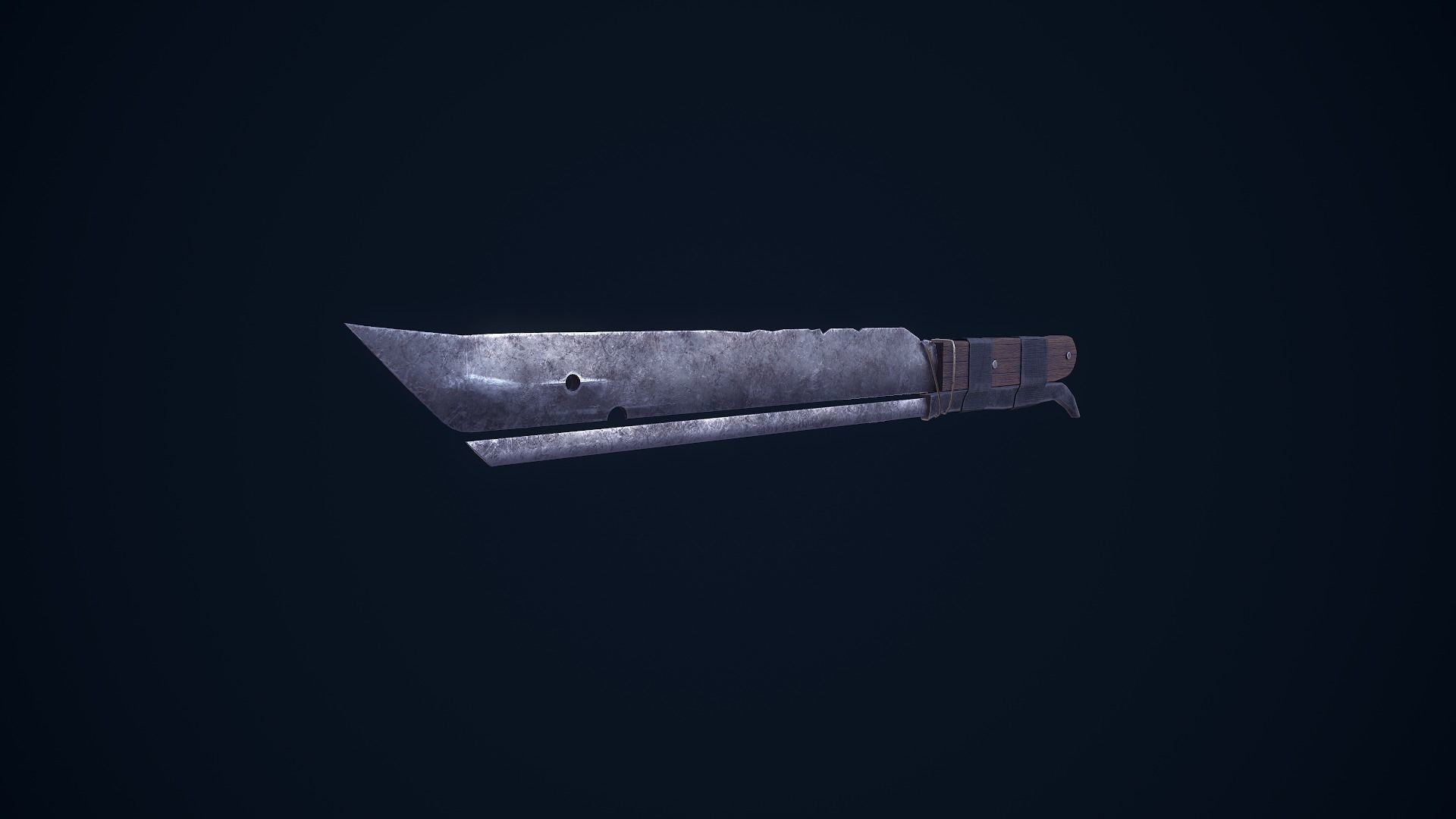 Apocalyptic Knife Low-poly 3D model_6