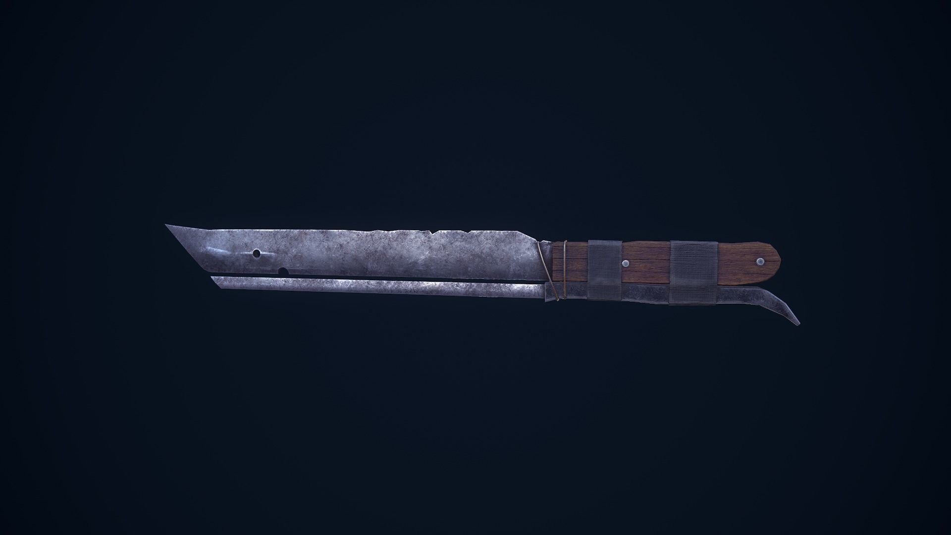 Apocalyptic Knife Low-poly 3D model_8