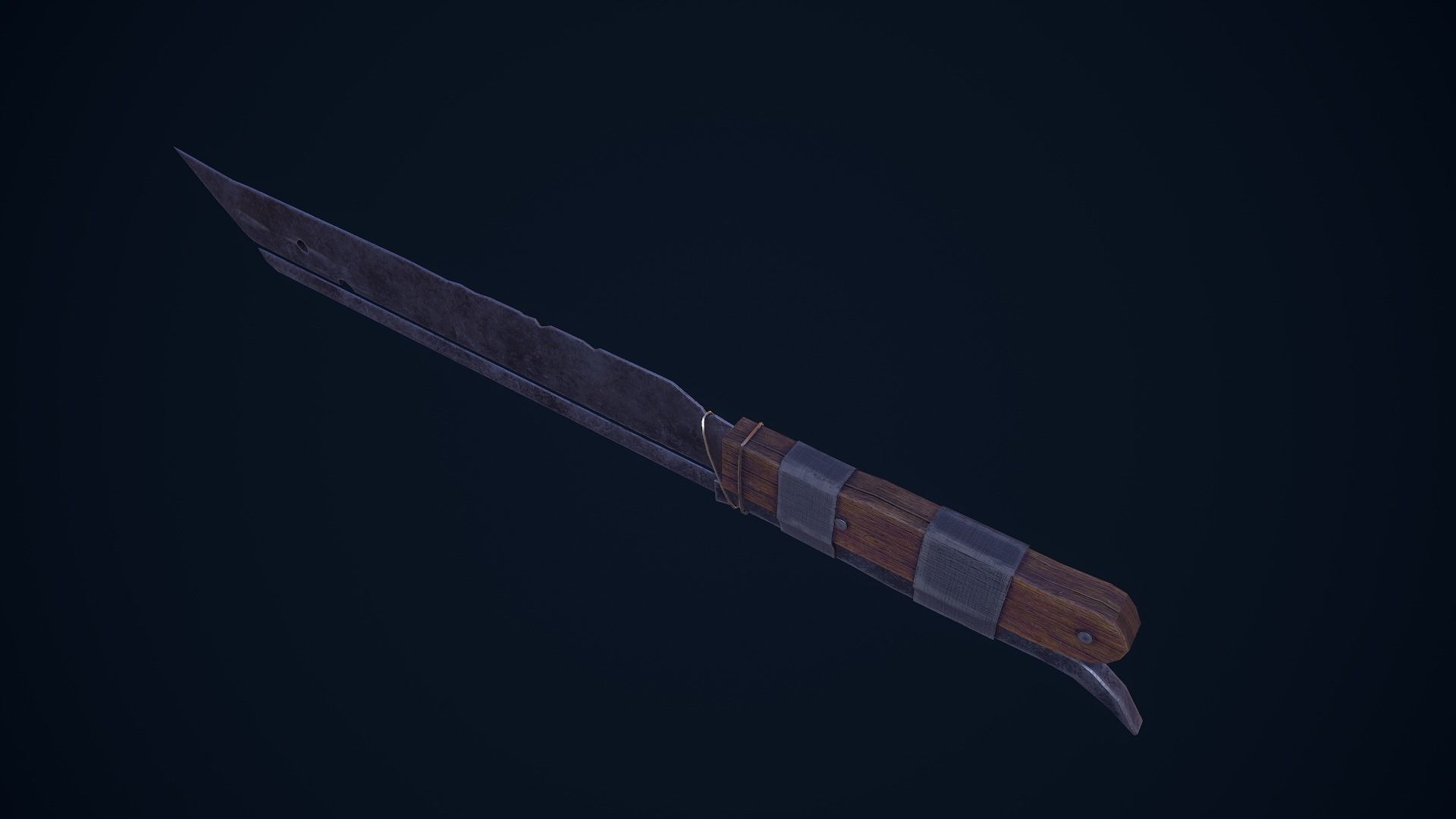 Apocalyptic Knife Low-poly 3D model_10