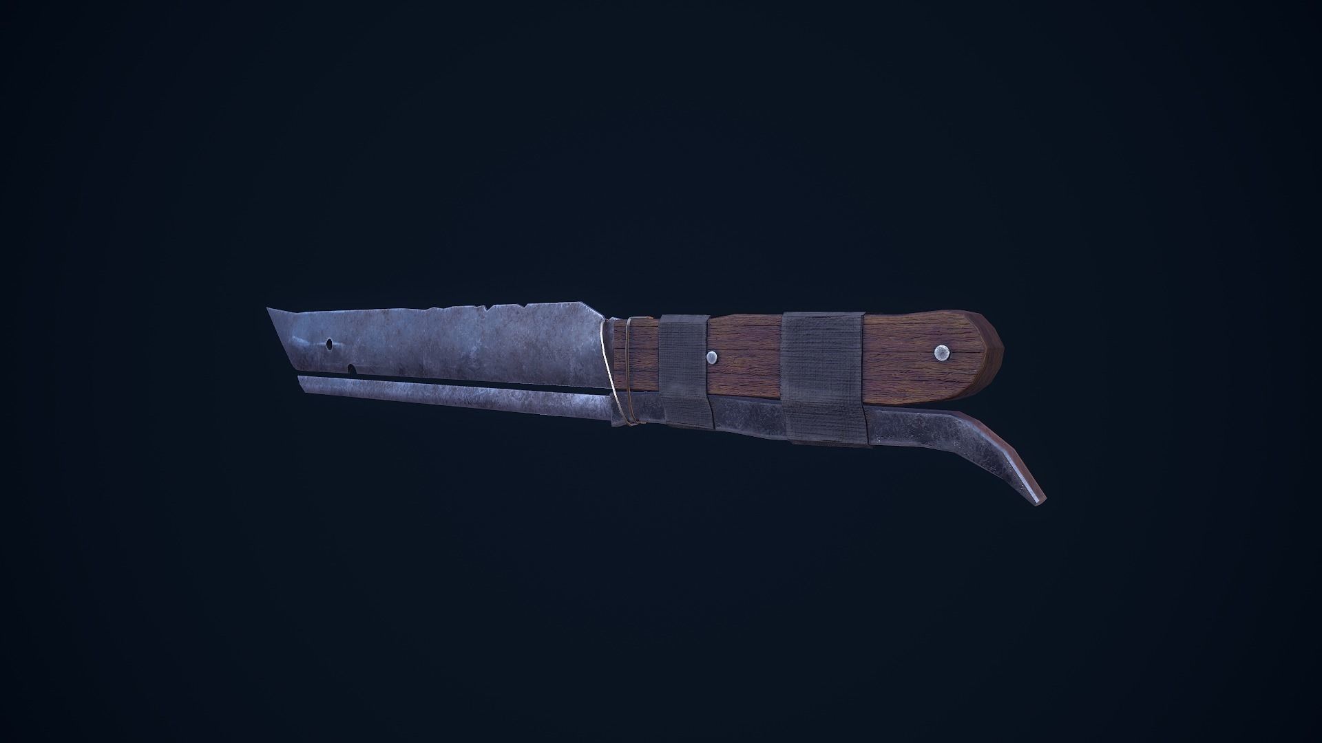 Apocalyptic Knife Low-poly 3D model_9