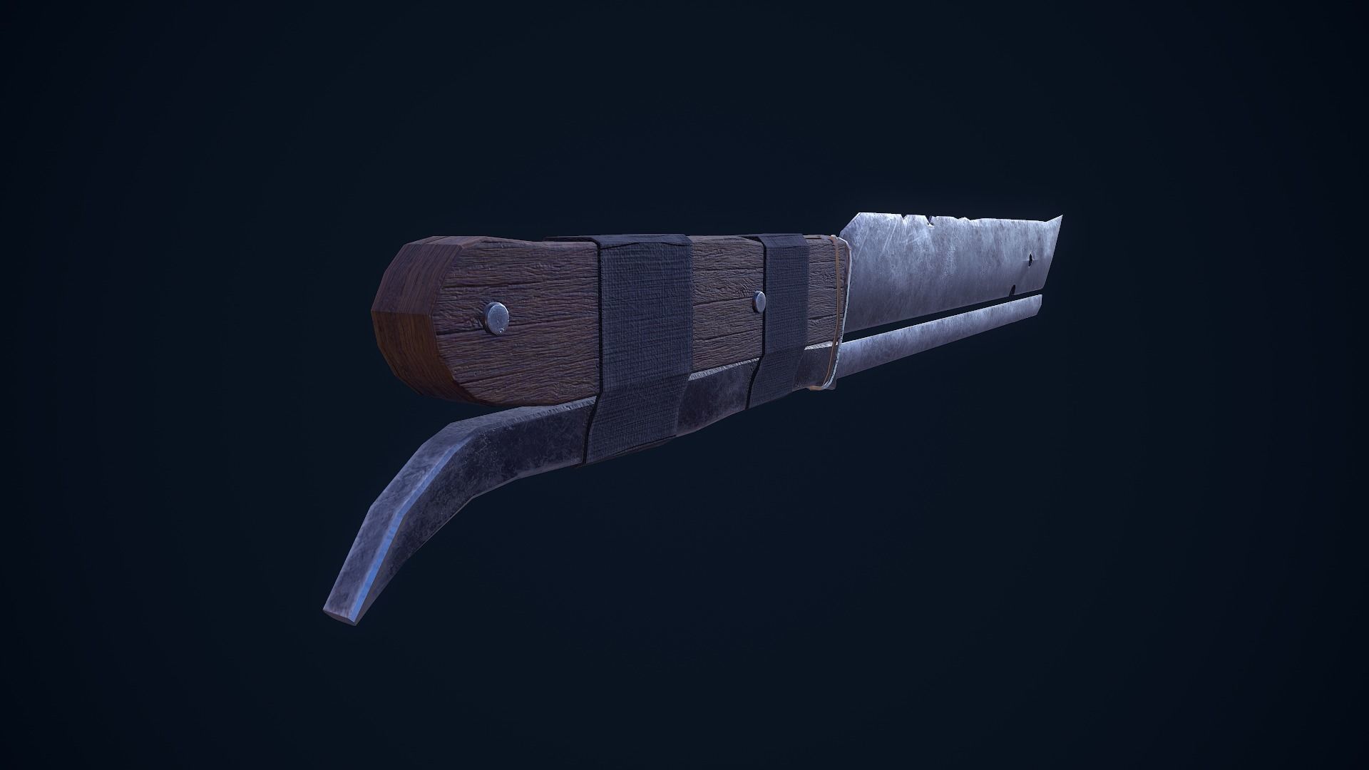 Apocalyptic Knife Low-poly 3D model_11