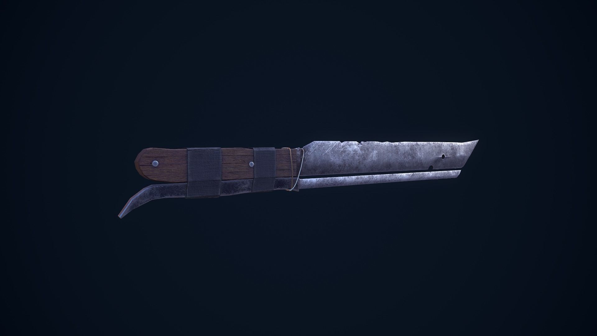 Apocalyptic Knife Low-poly 3D model_15