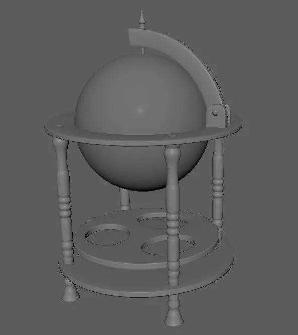Antique globe Free 3D model