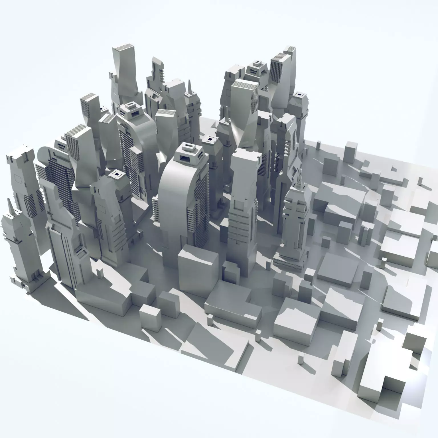 sci fi bilding set 3D model