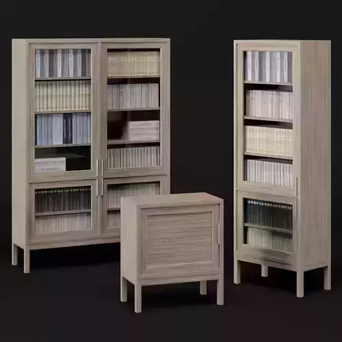 Bookcase set cabinet