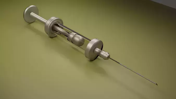 Syringe metal 3D model