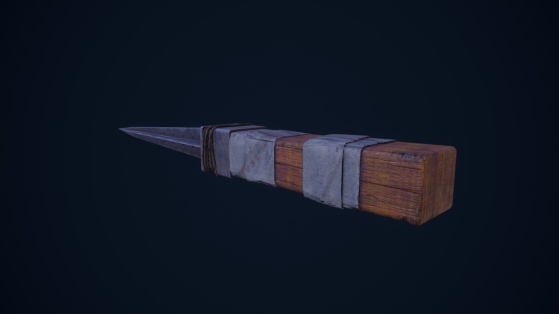 Knife - Shiv Low-poly 3D model_10