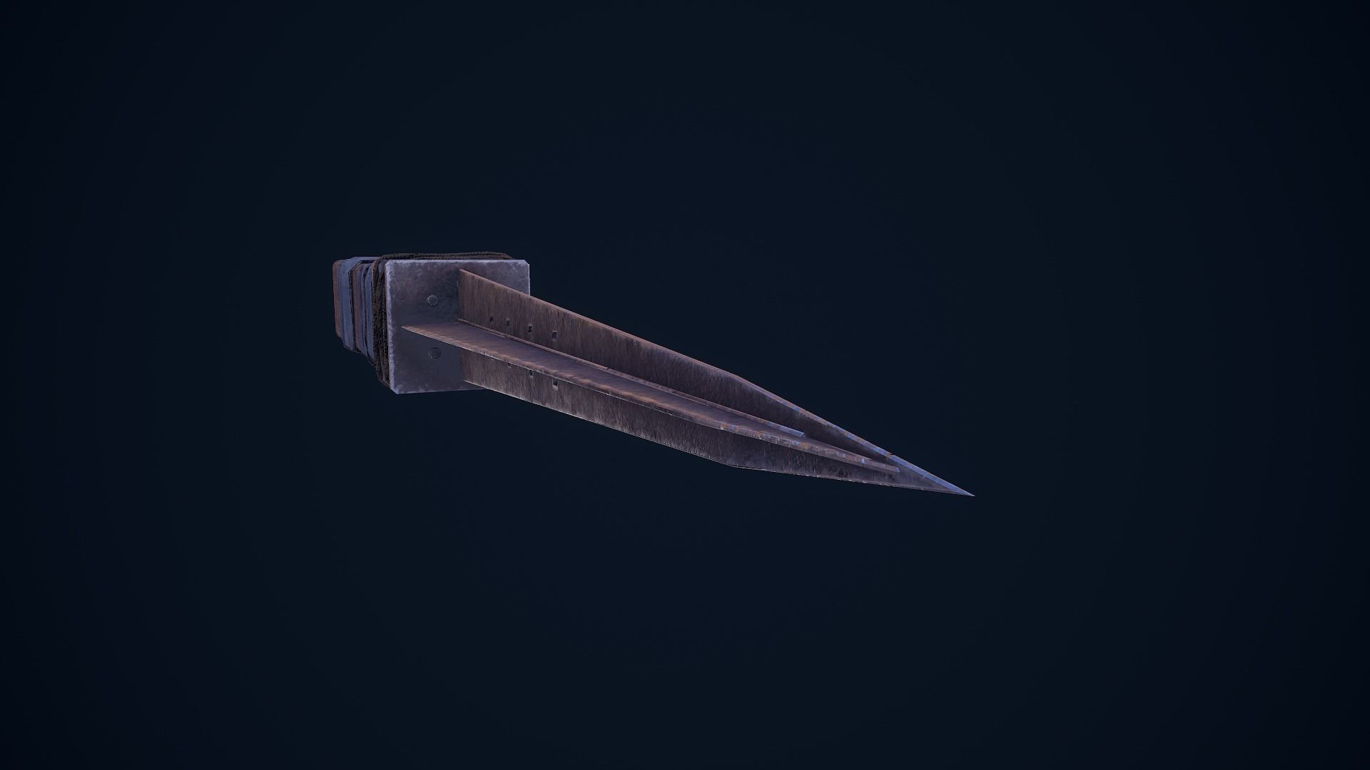 Knife - Shiv Low-poly 3D model_5