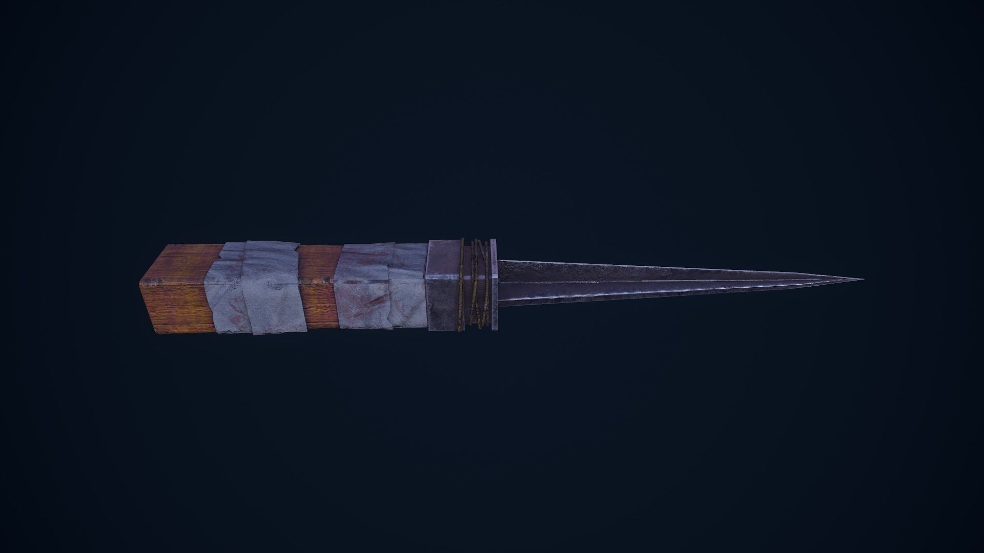 Knife - Shiv Low-poly 3D model_3