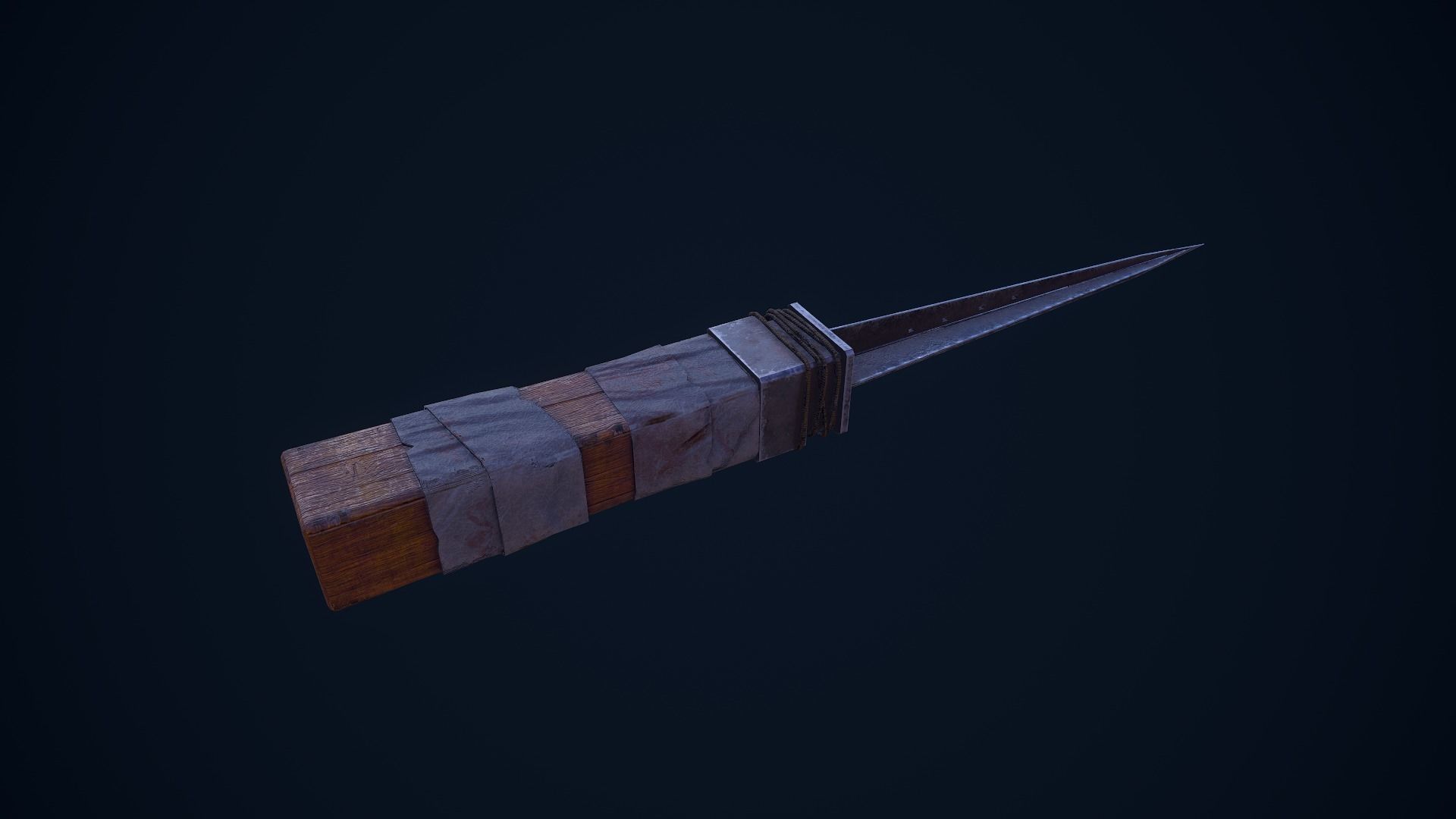 Knife - Shiv Low-poly 3D model_12