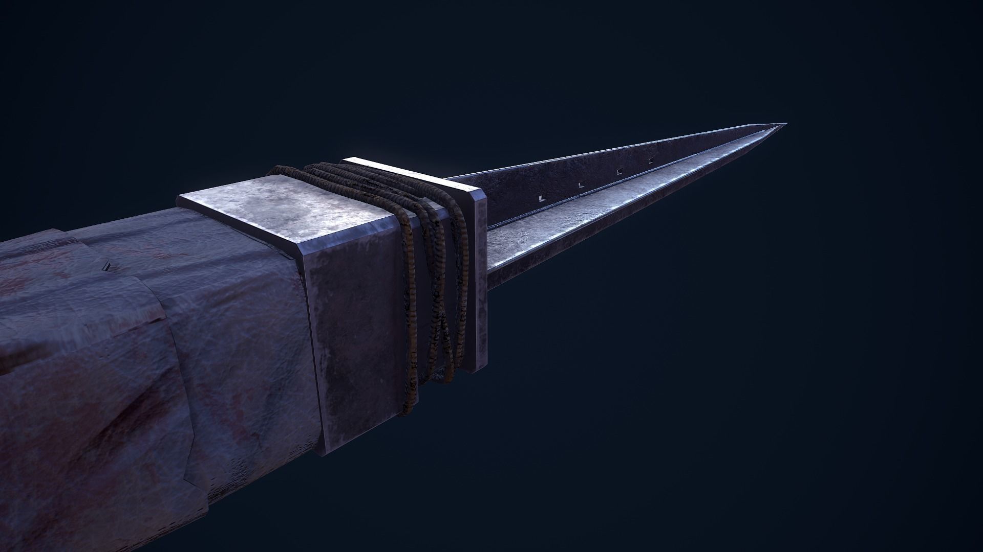 Knife - Shiv Low-poly 3D model_15