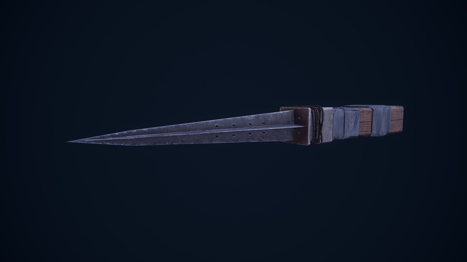 Knife - Shiv Low-poly 3D model_8