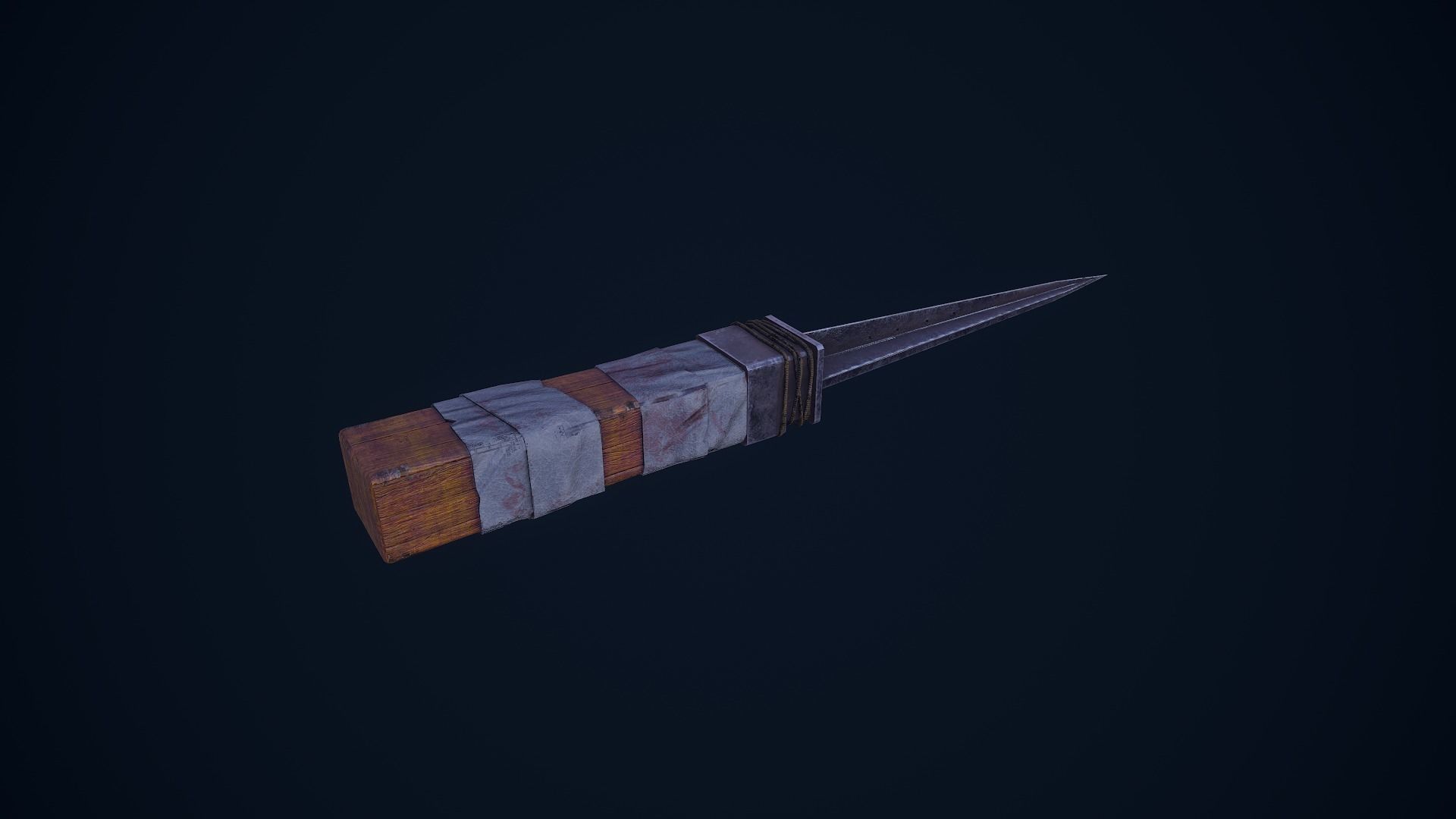 Knife - Shiv Low-poly 3D model_17