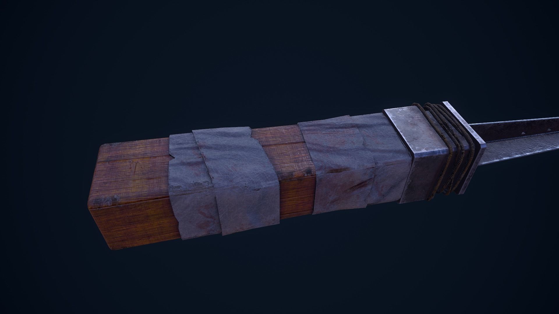 Knife - Shiv Low-poly 3D model_13