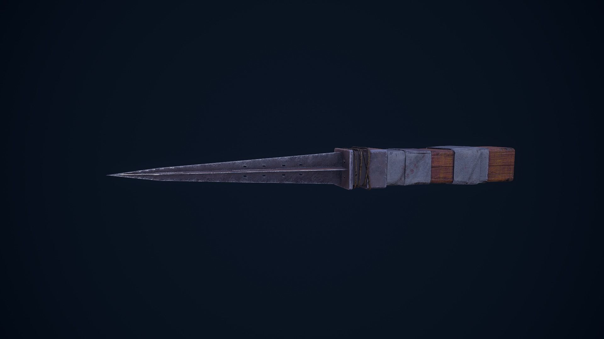 Knife - Shiv Low-poly 3D model_7