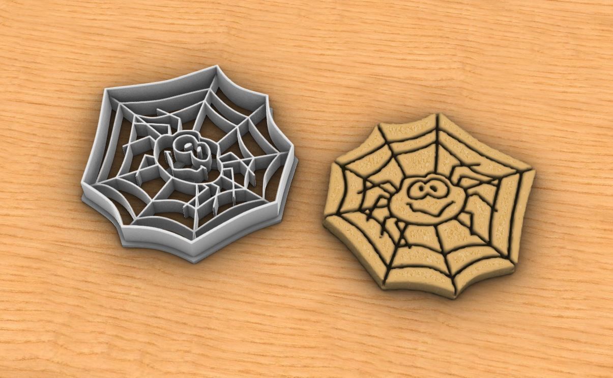 Spider cookie cutter 3D print model_4