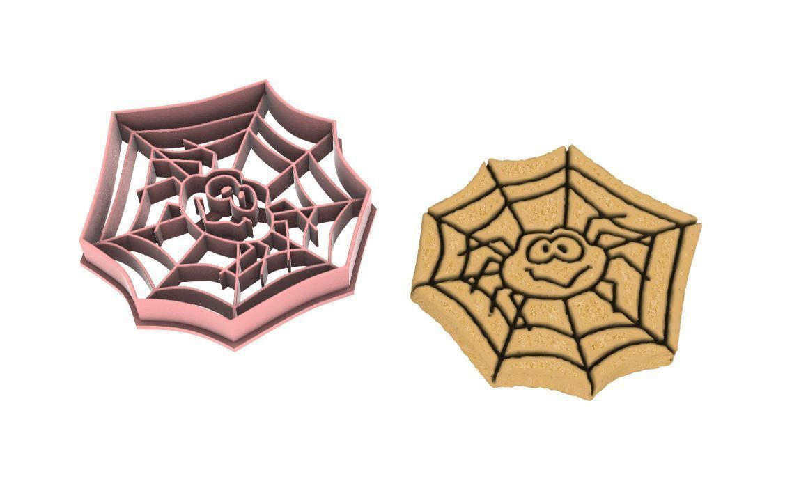 Spider cookie cutter 3D print model_5