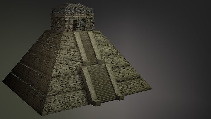 Aztec Temple Low-poly 3D model