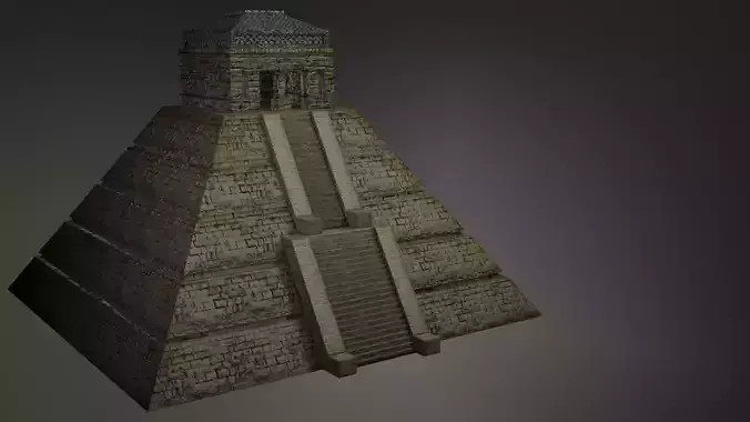Aztec Temple Low-poly 3D model