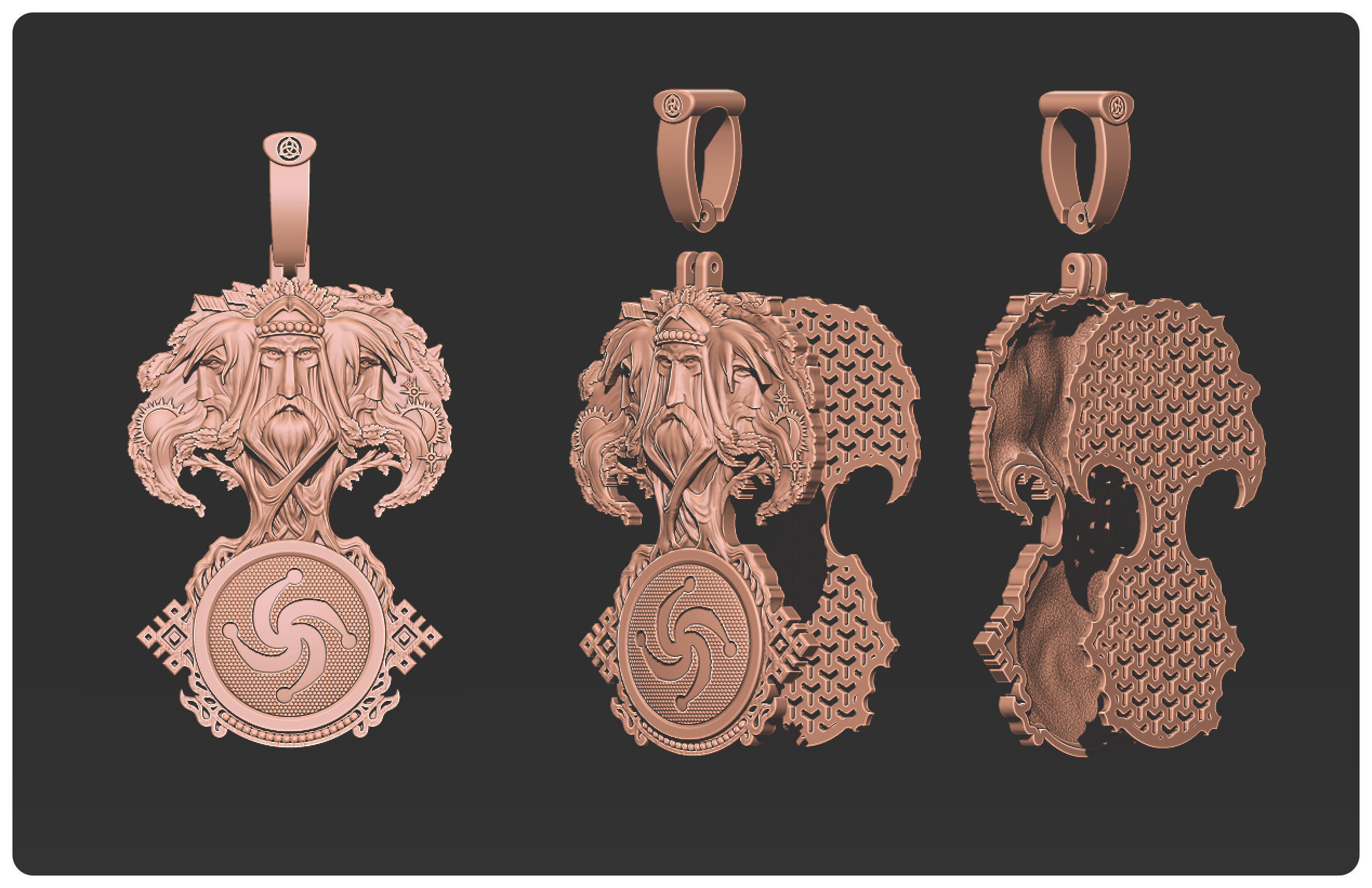 Pagans Veles charm 3D print model_2