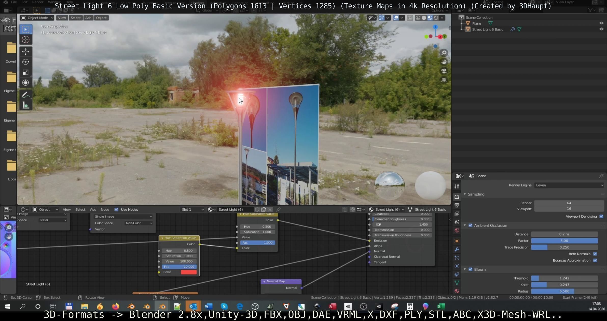 Street Light 6 Basic Version Low-poly 3D model_54