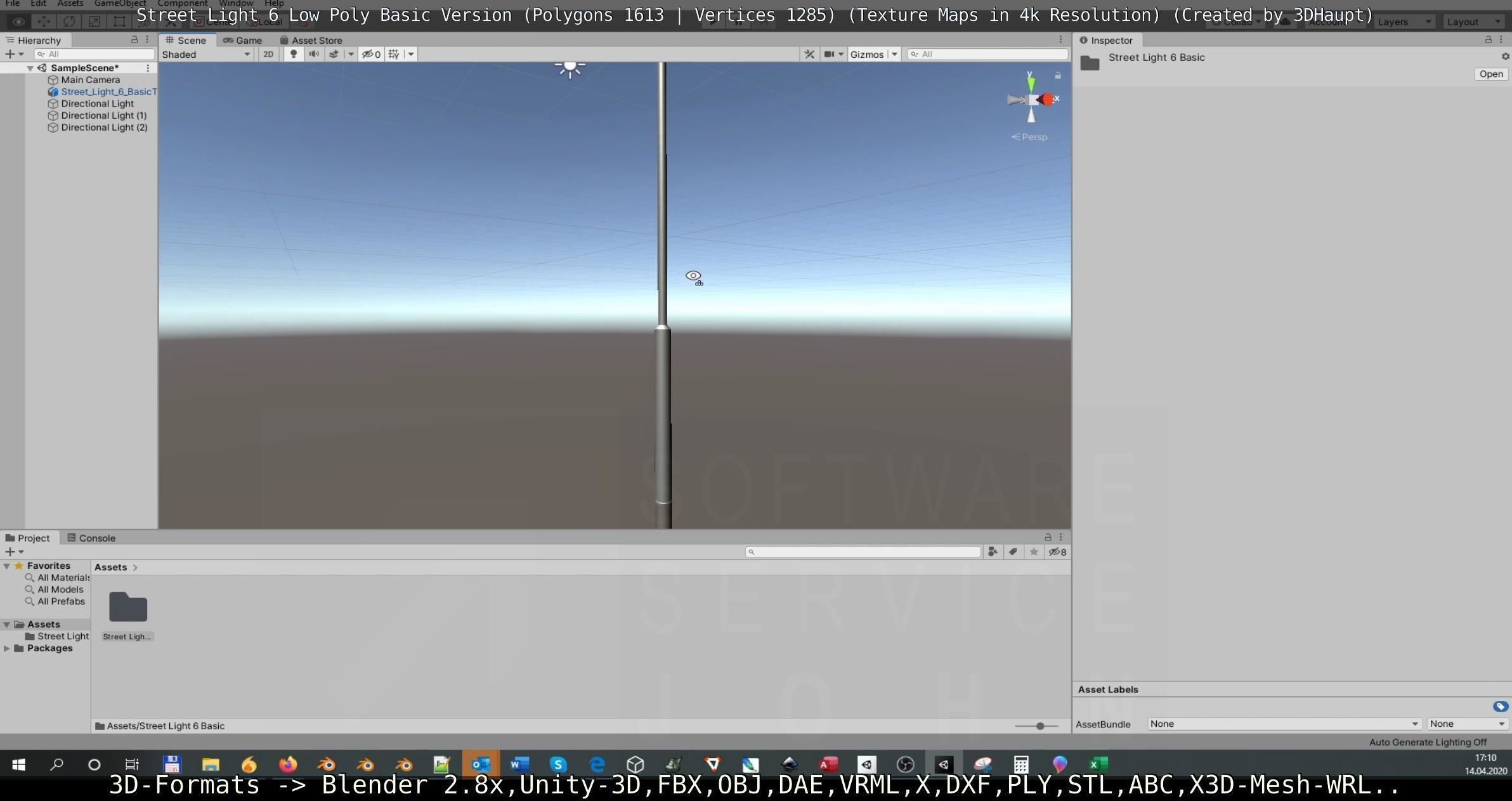 Street Light 6 Basic Version Low-poly 3D model_144