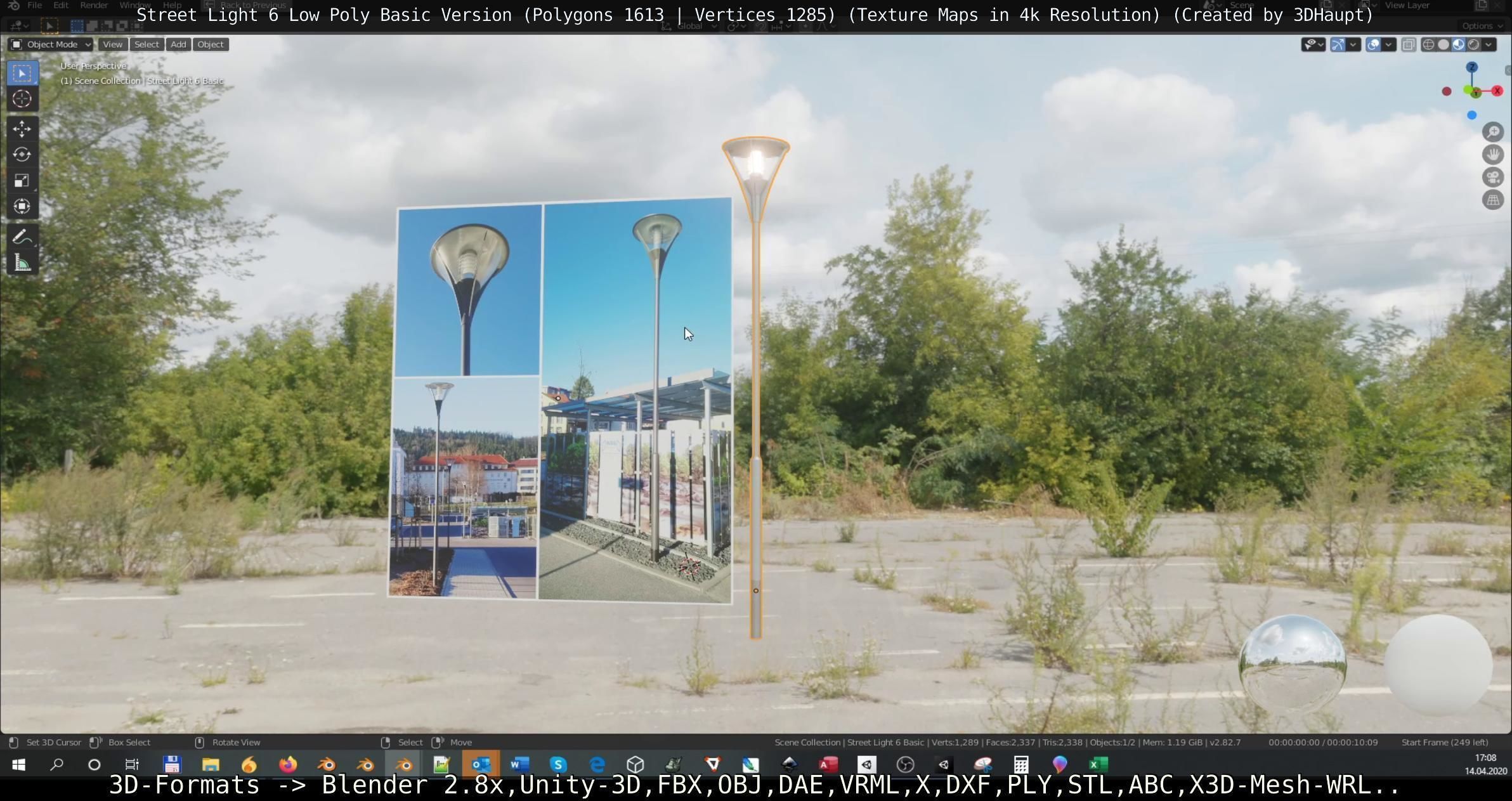 Street Light 6 Basic Version Low-poly 3D model_82