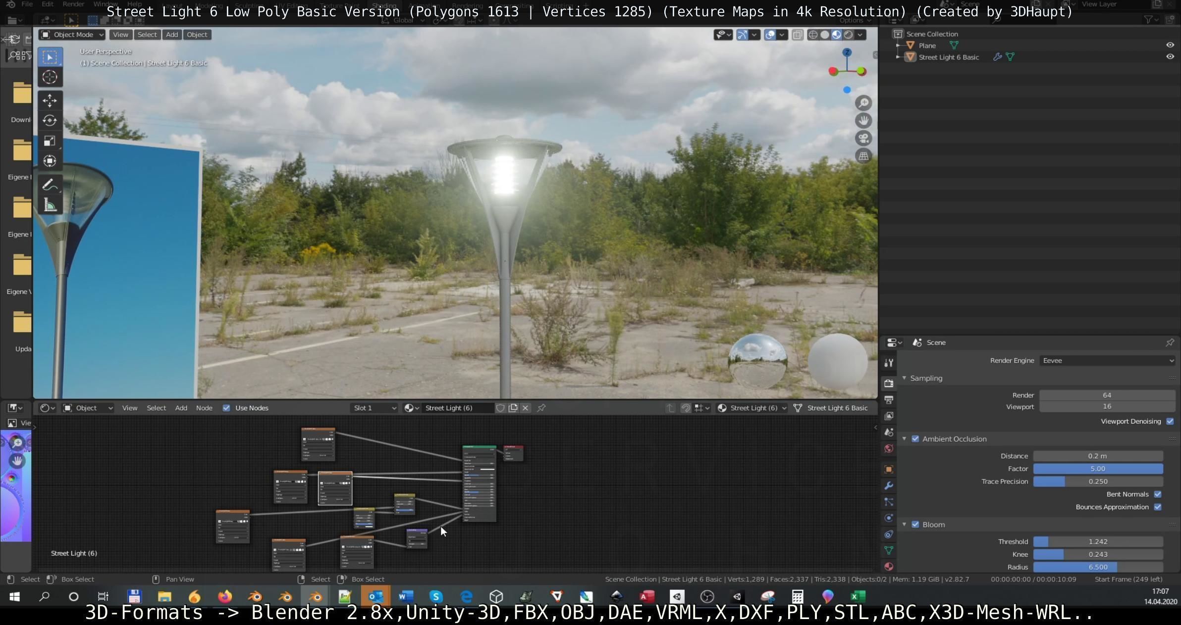 Street Light 6 Basic Version Low-poly 3D model_34