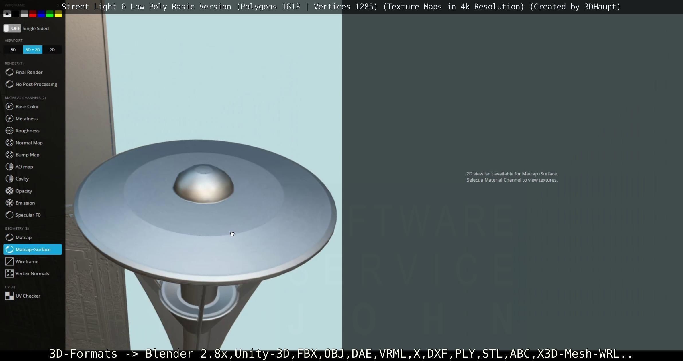 Street Light 6 Basic Version Low-poly 3D model_118