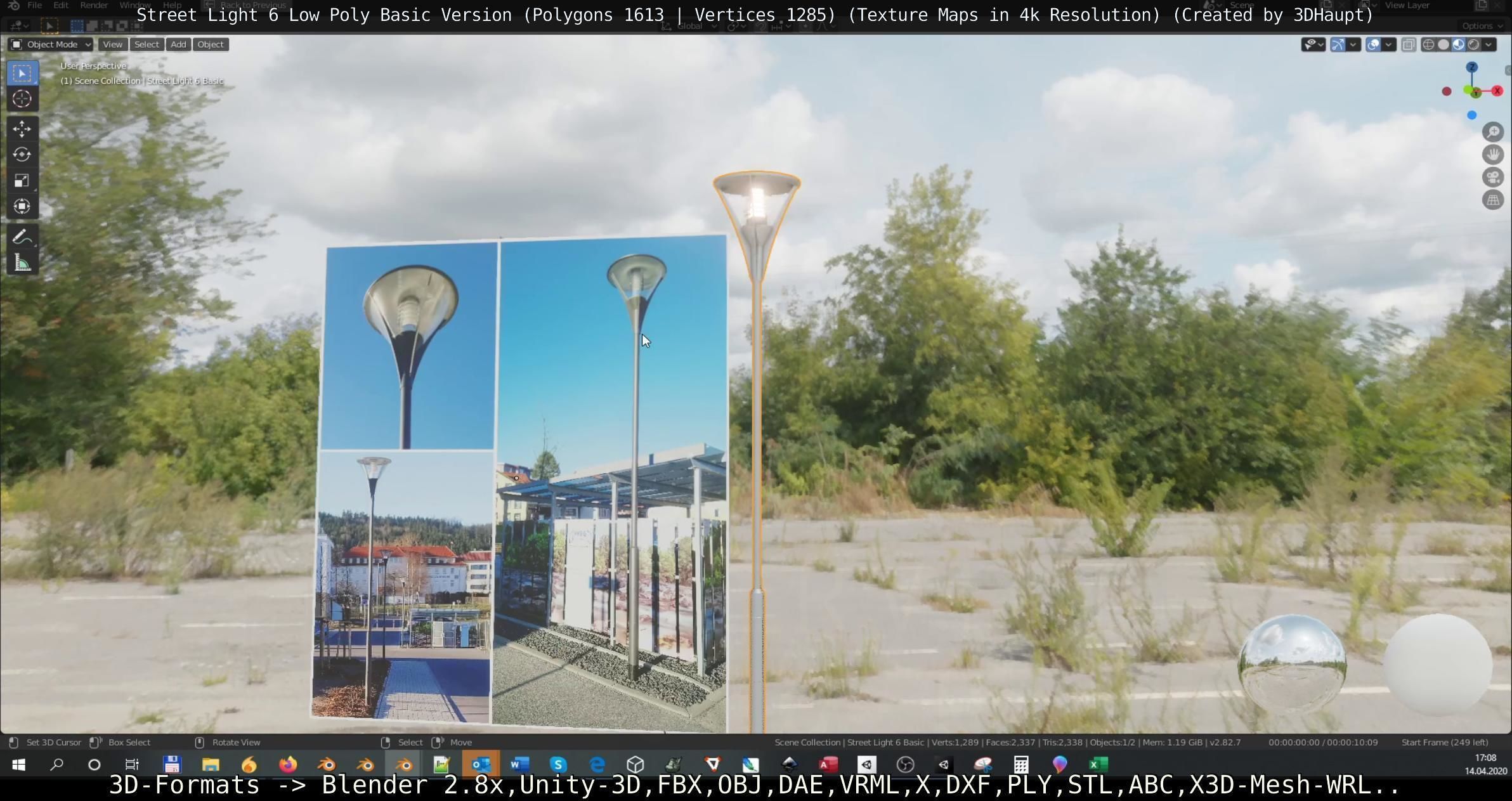 Street Light 6 Basic Version Low-poly 3D model_81