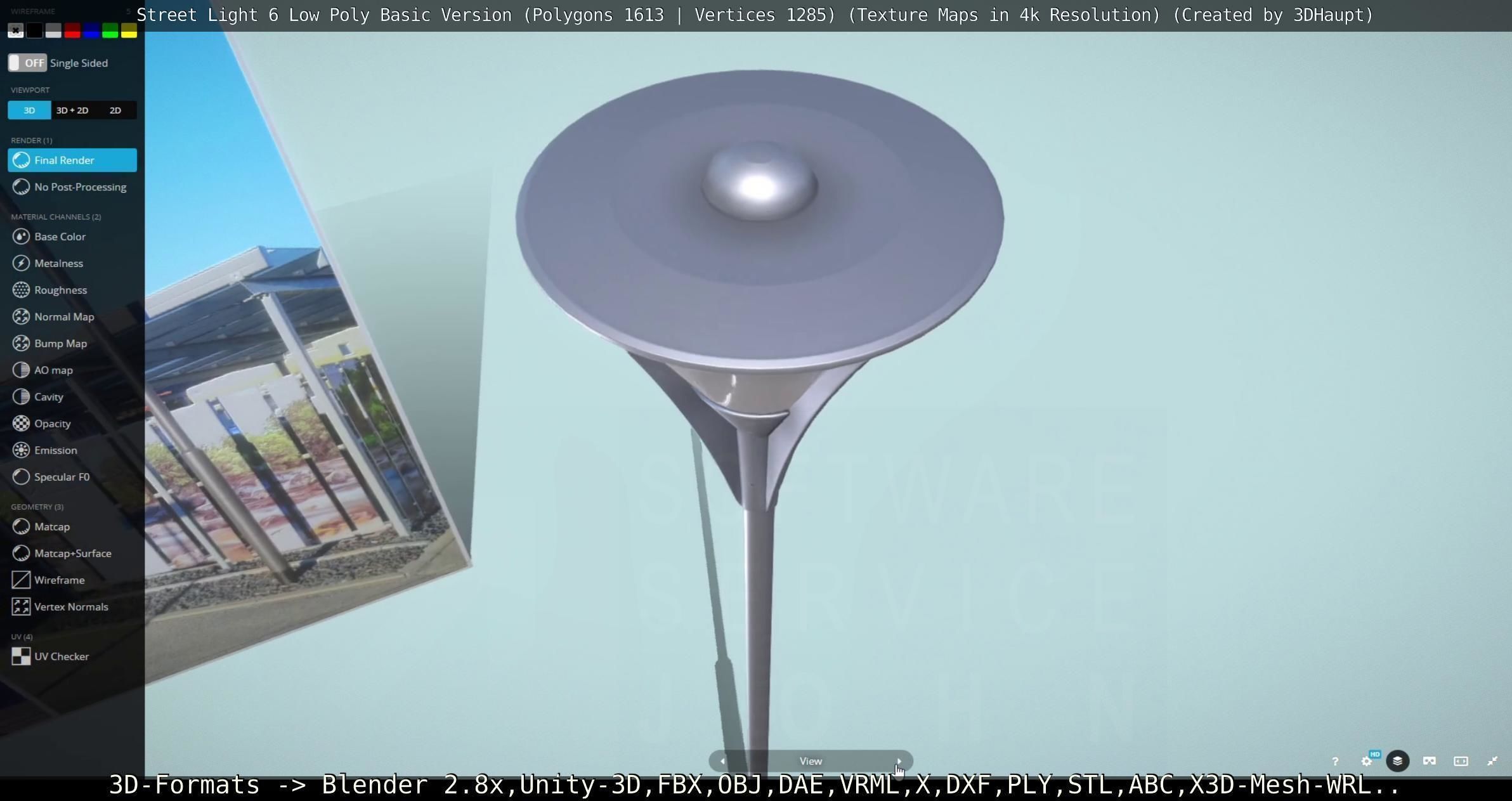 Street Light 6 Basic Version Low-poly 3D model_123