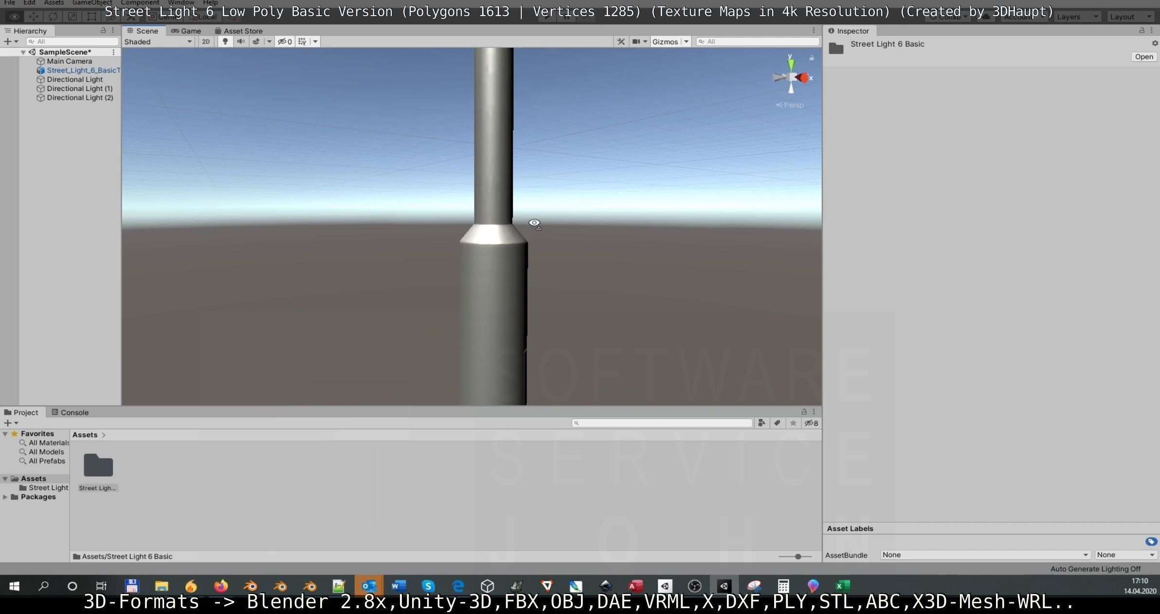 Street Light 6 Basic Version Low-poly 3D model_14