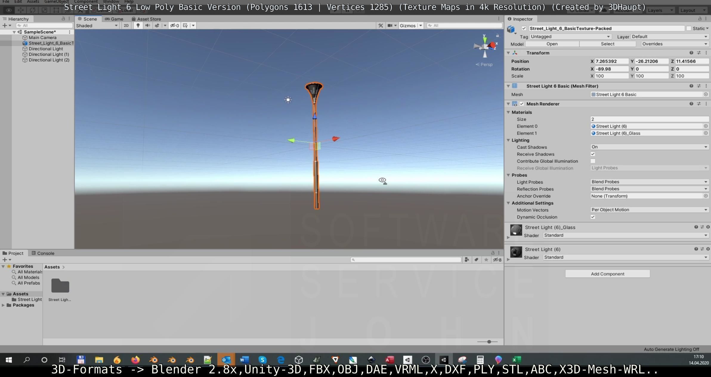 Street Light 6 Basic Version Low-poly 3D model_145