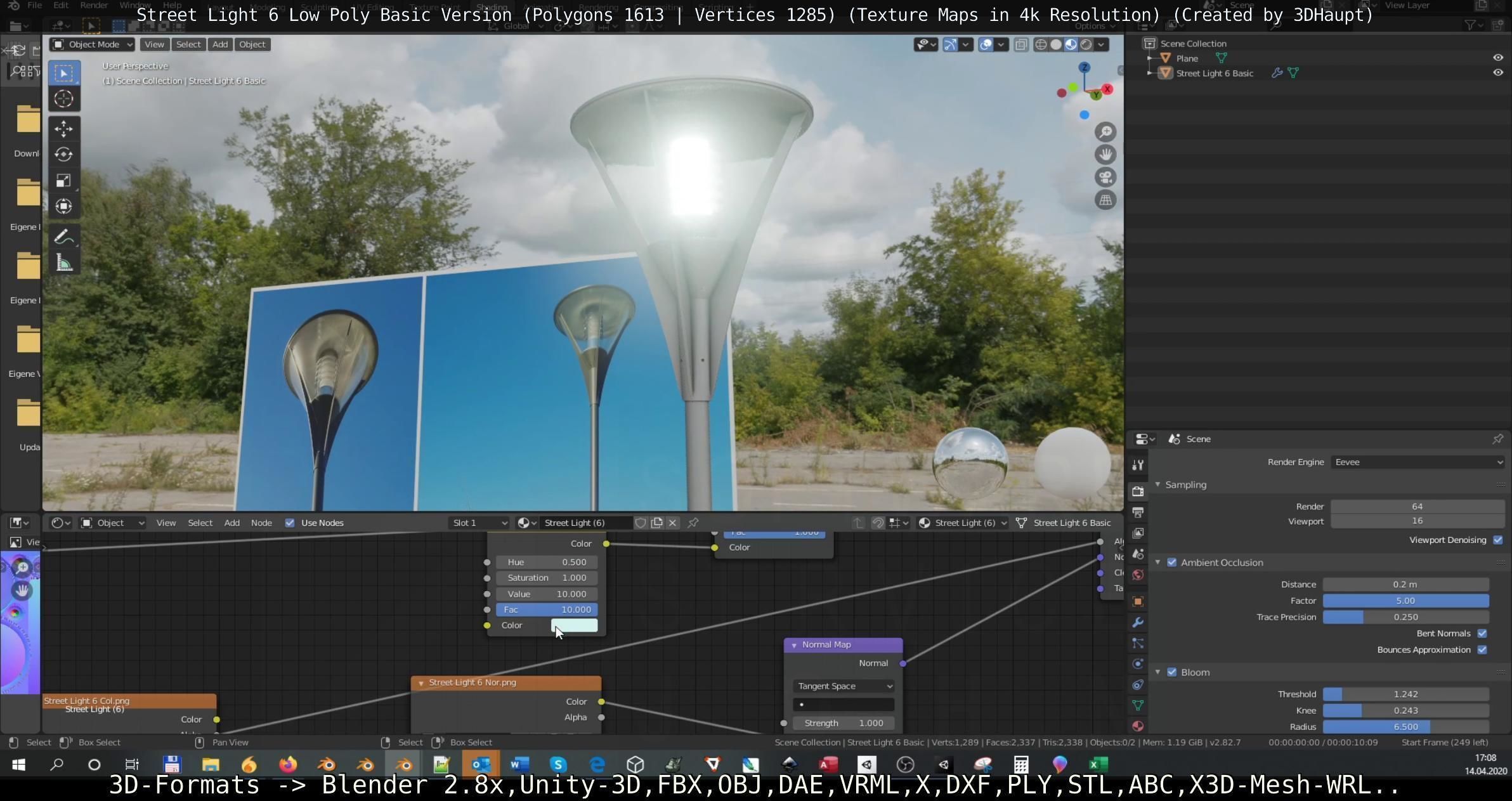 Street Light 6 Basic Version Low-poly 3D model_42
