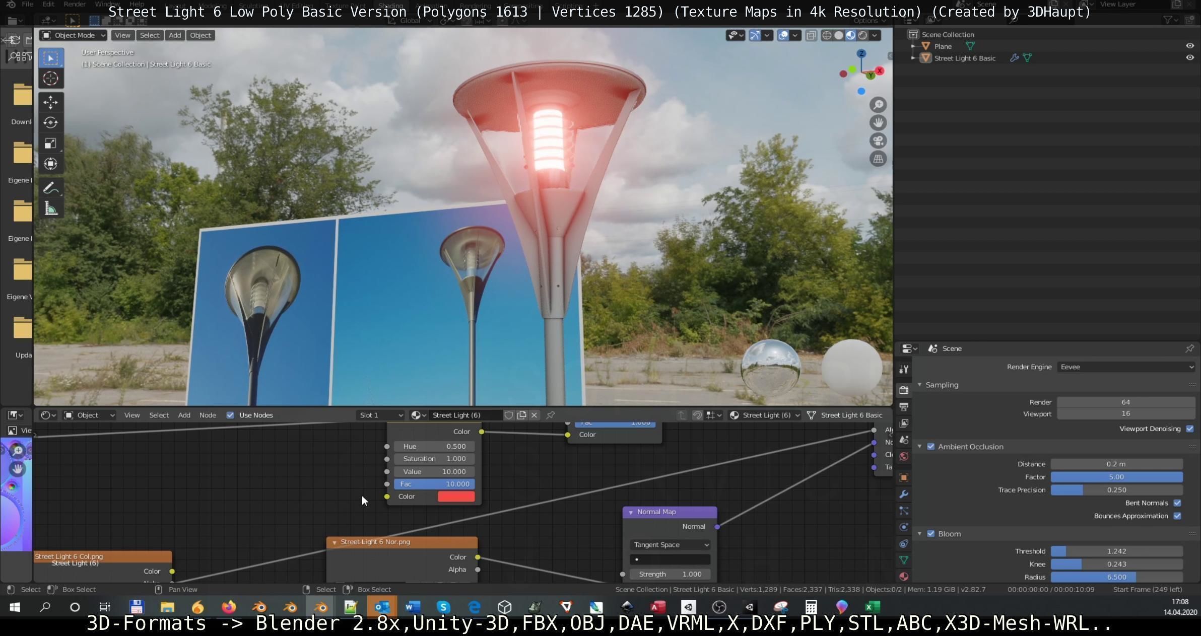 Street Light 6 Basic Version Low-poly 3D model_48