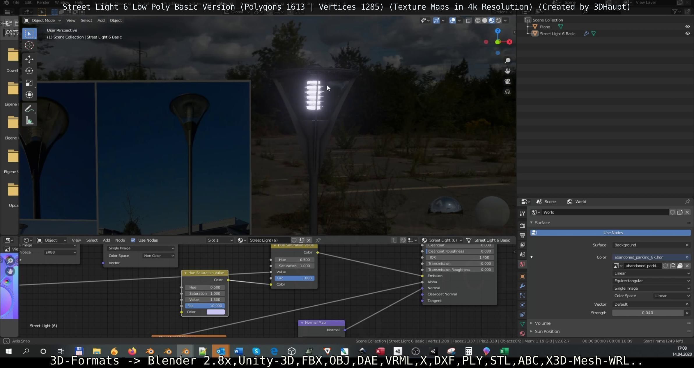 Street Light 6 Basic Version Low-poly 3D model_69