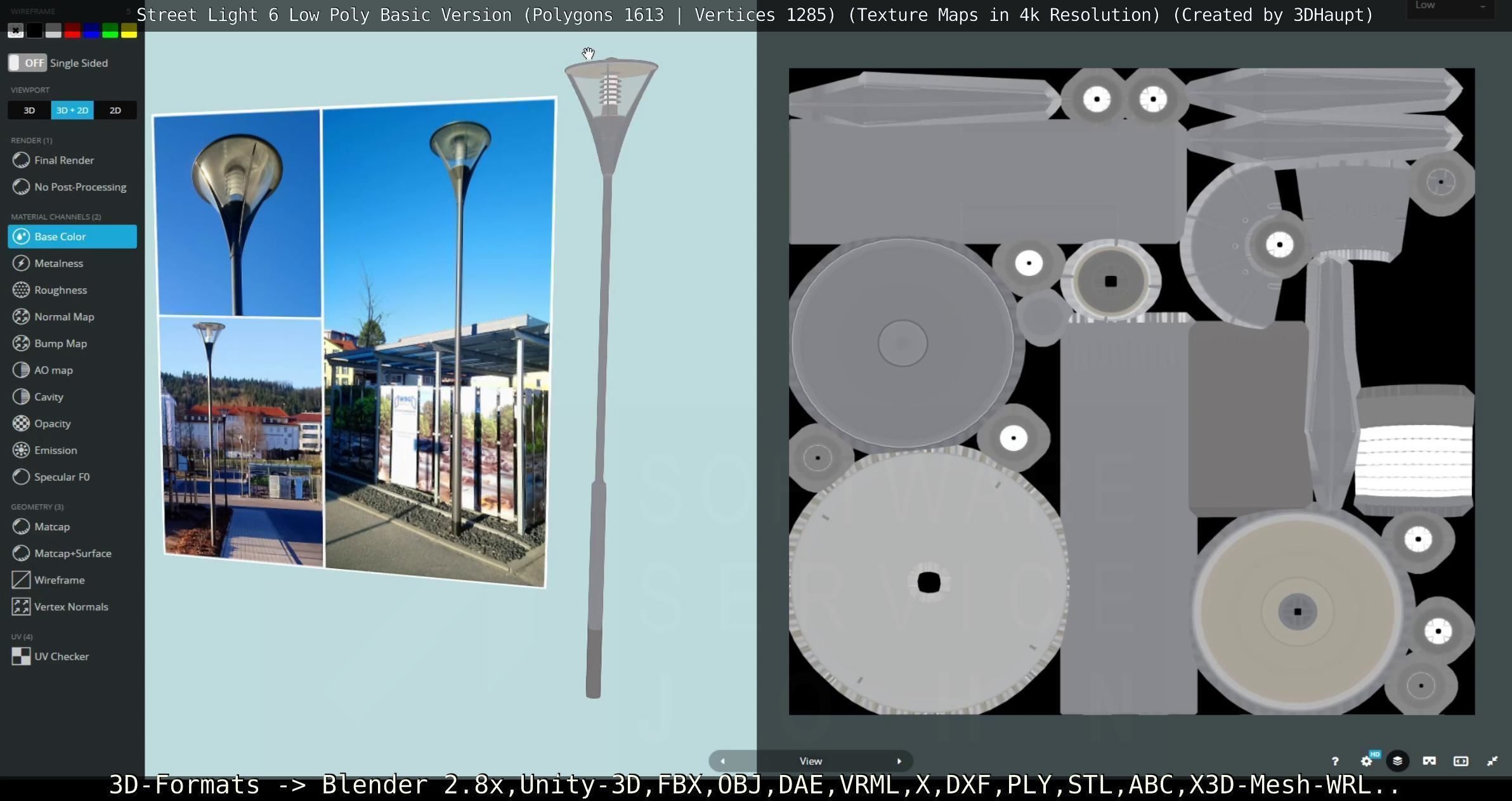Street Light 6 Basic Version Low-poly 3D model_93