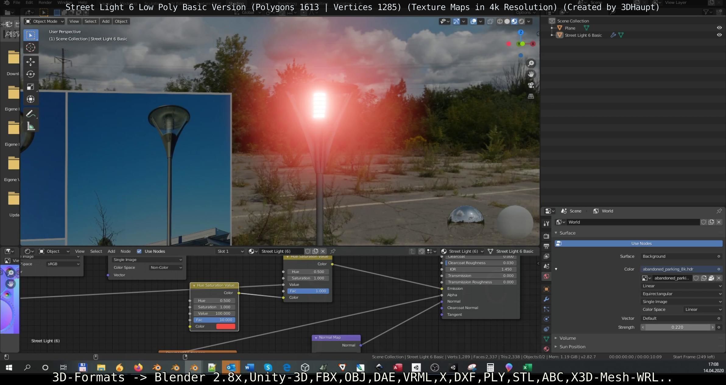 Street Light 6 Basic Version Low-poly 3D model_17
