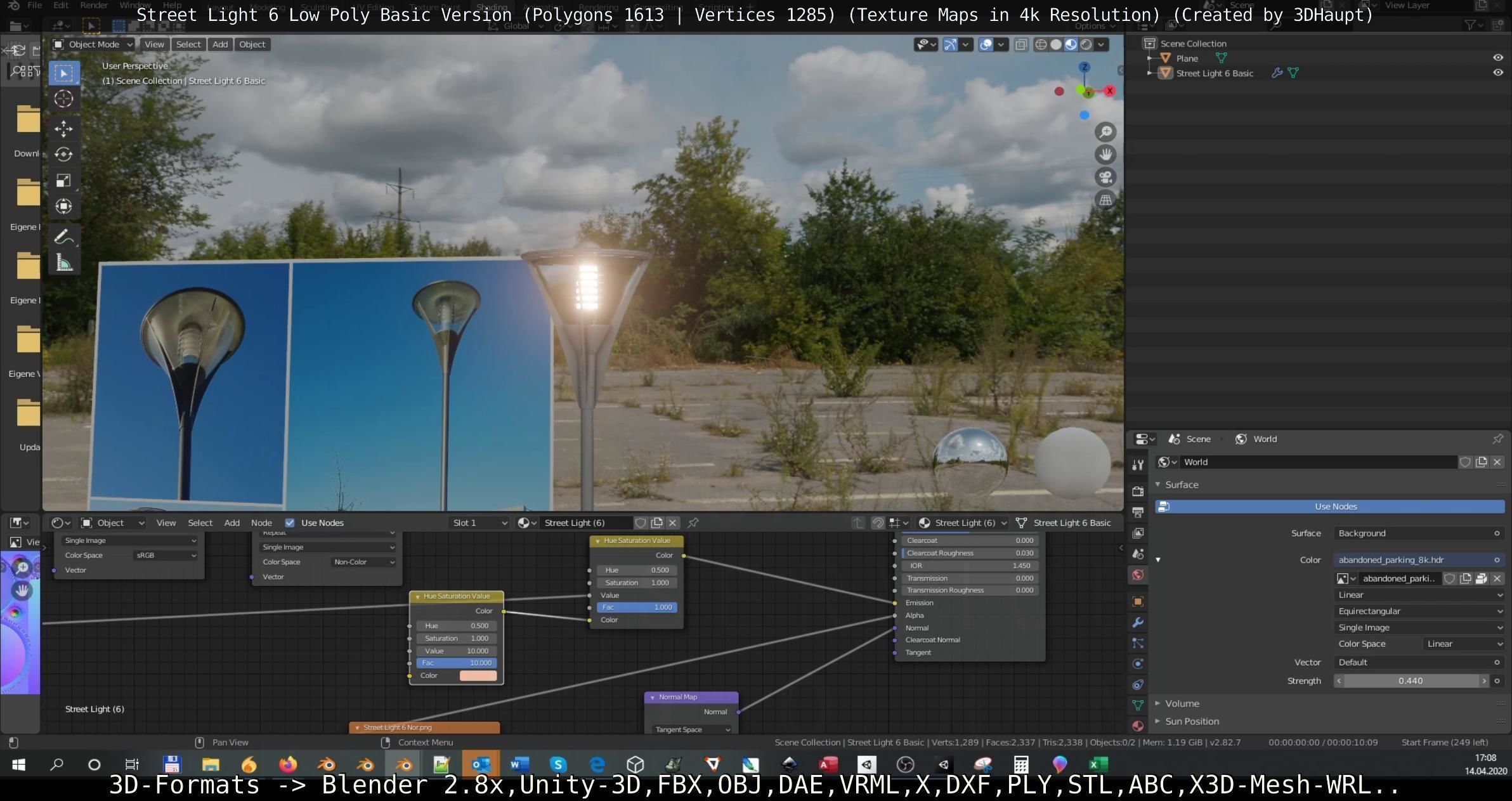 Street Light 6 Basic Version Low-poly 3D model_76