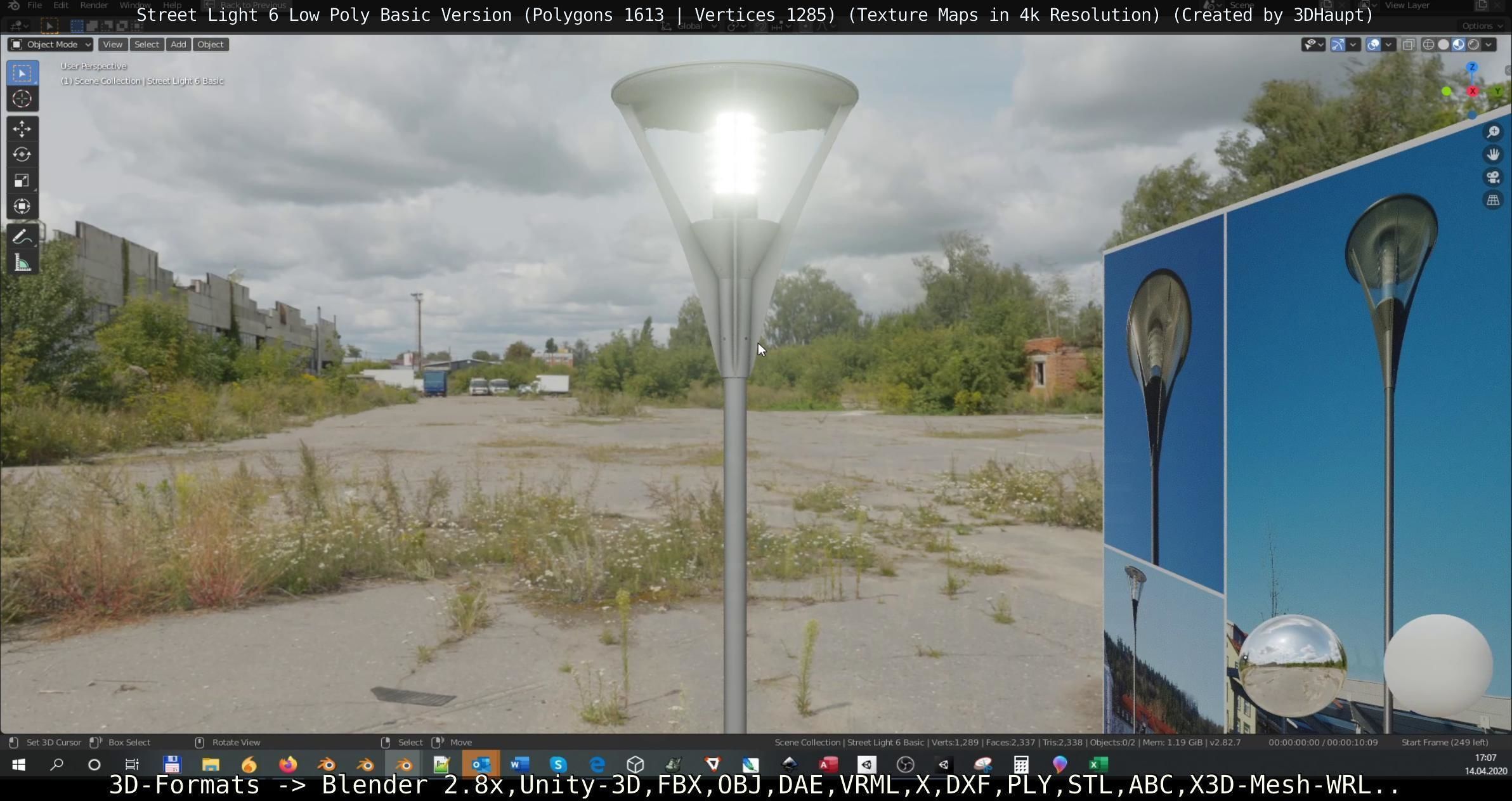 Street Light 6 Basic Version Low-poly 3D model_31