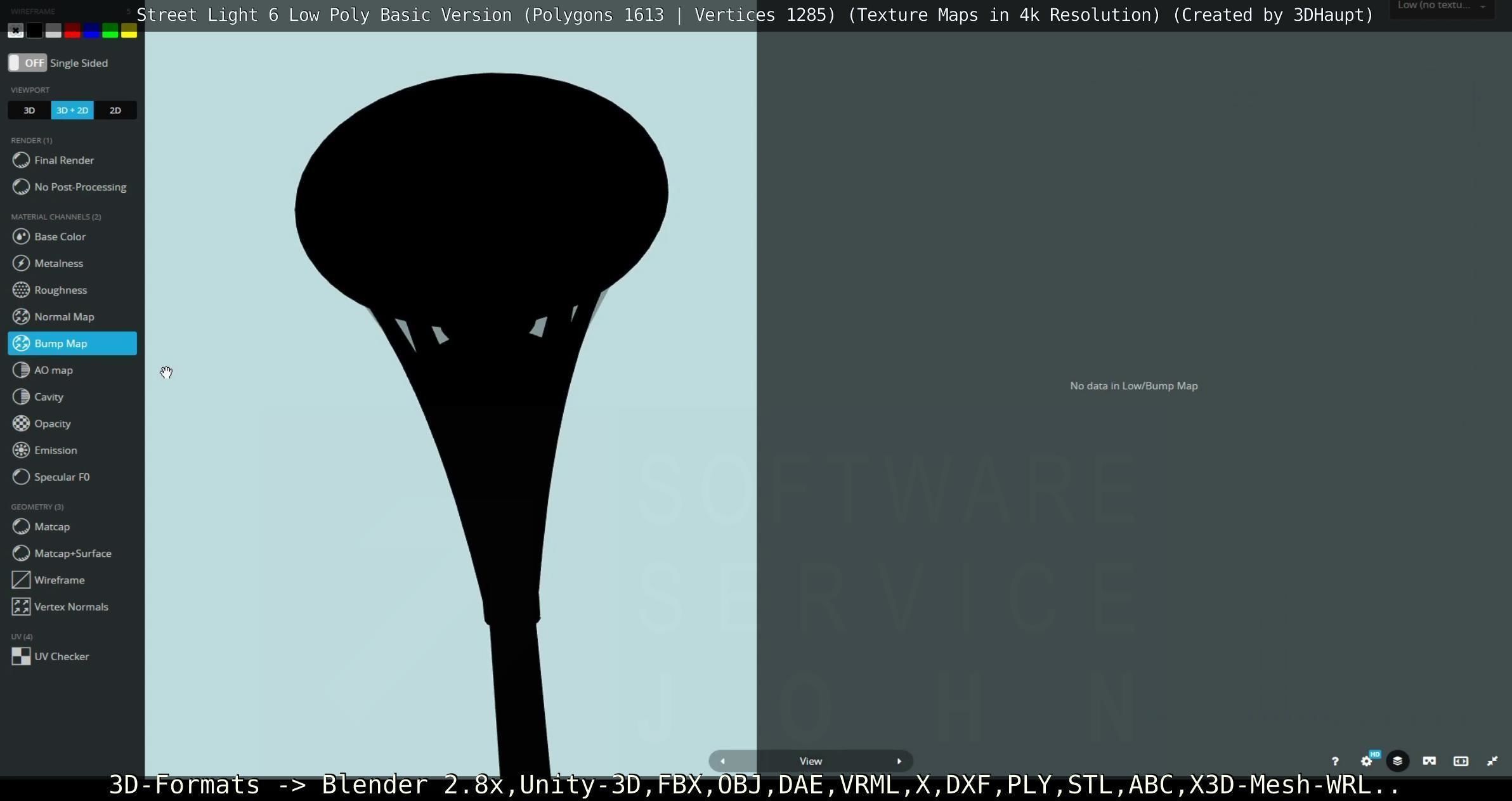 Street Light 6 Basic Version Low-poly 3D model_104