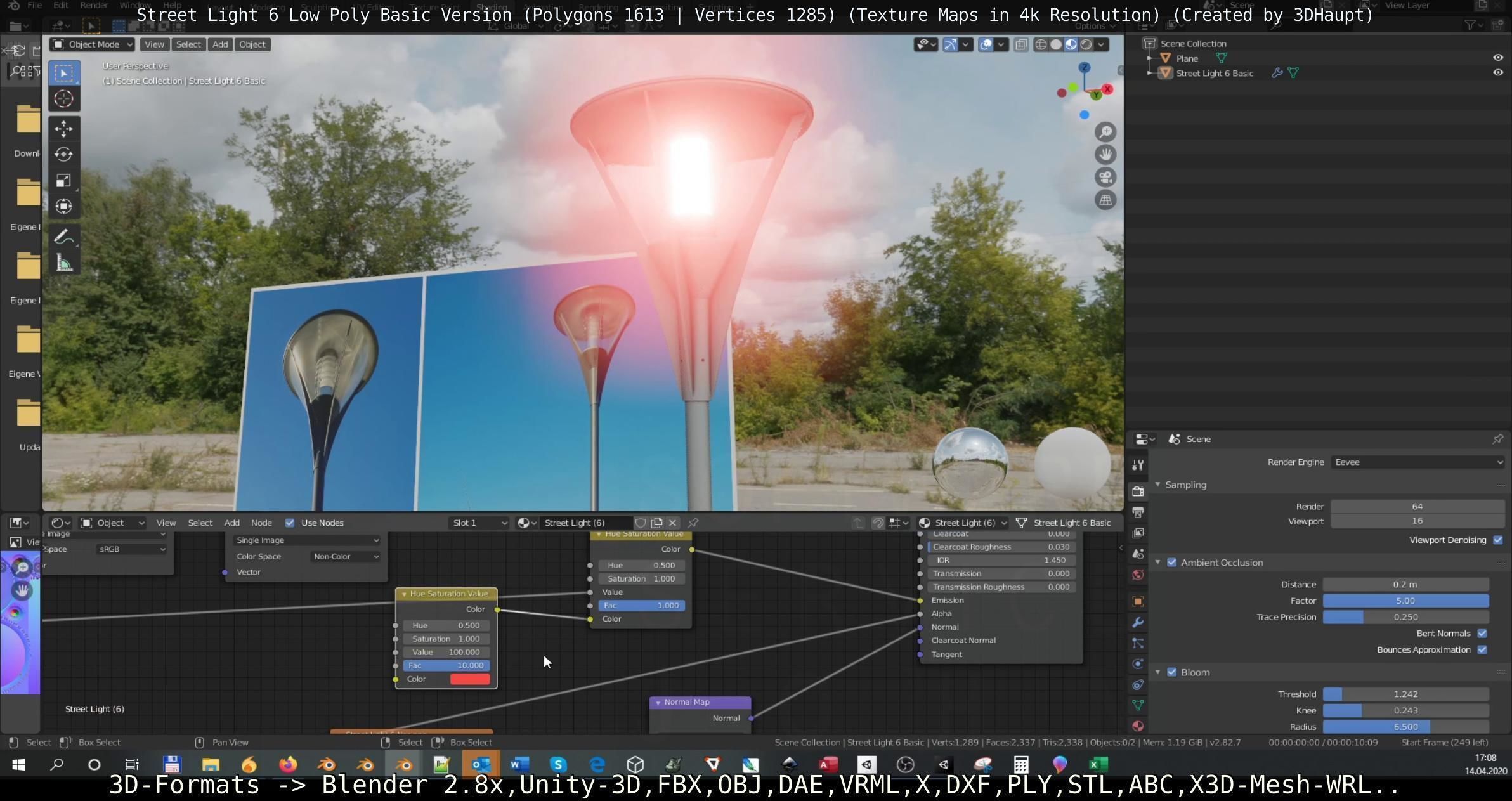 Street Light 6 Basic Version Low-poly 3D model_8