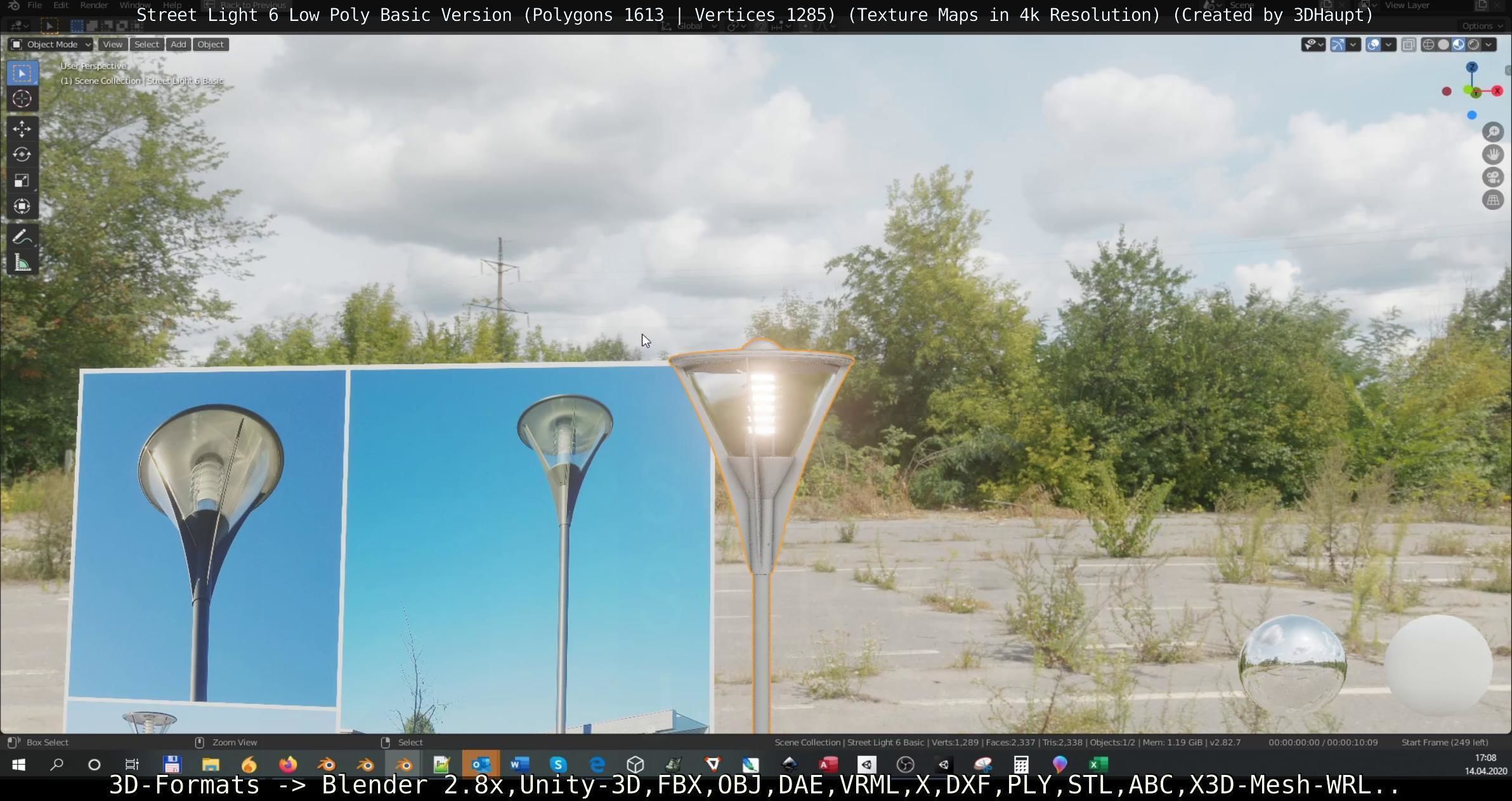 Street Light 6 Basic Version Low-poly 3D model_80