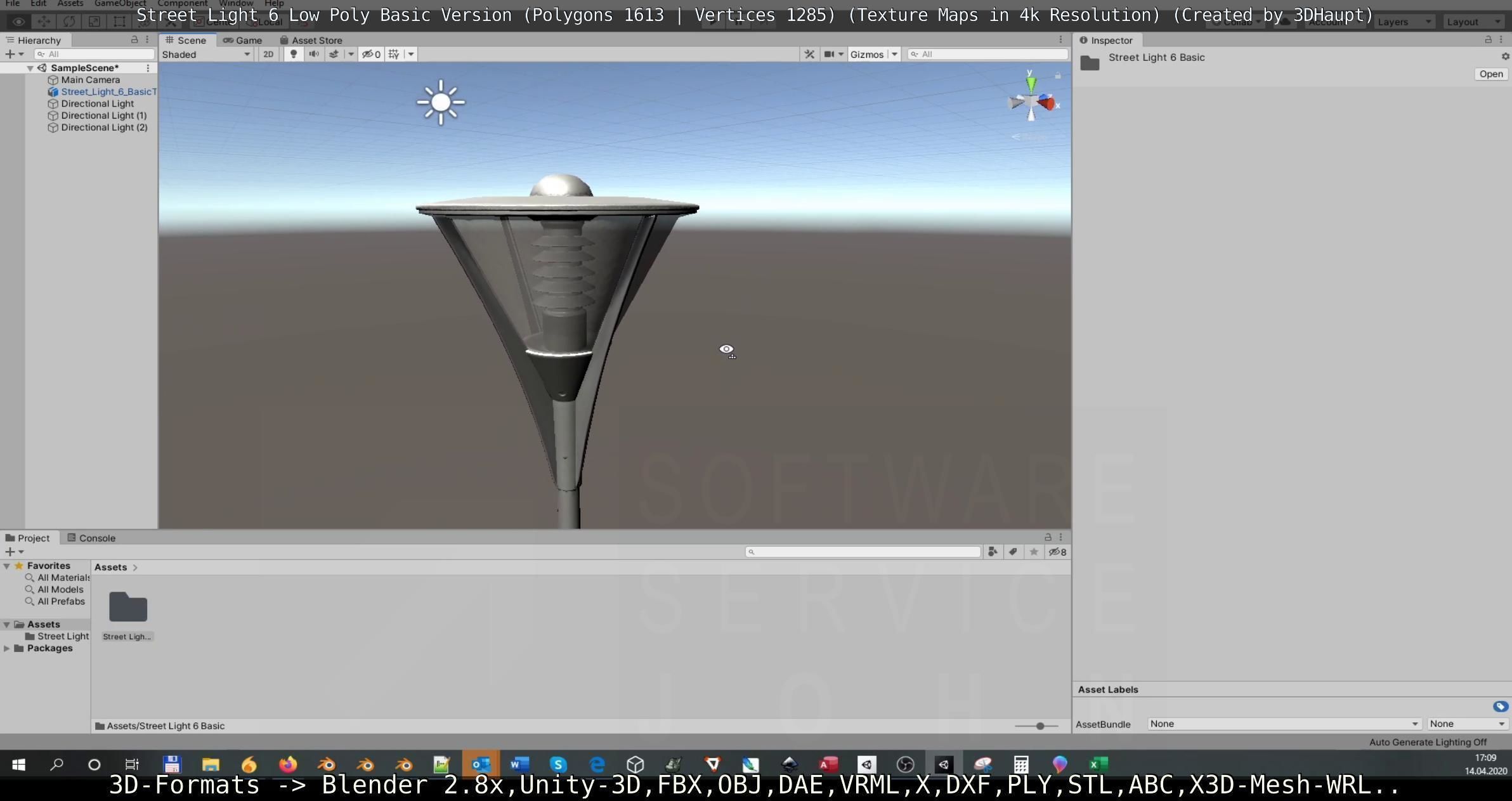 Street Light 6 Basic Version Low-poly 3D model_133