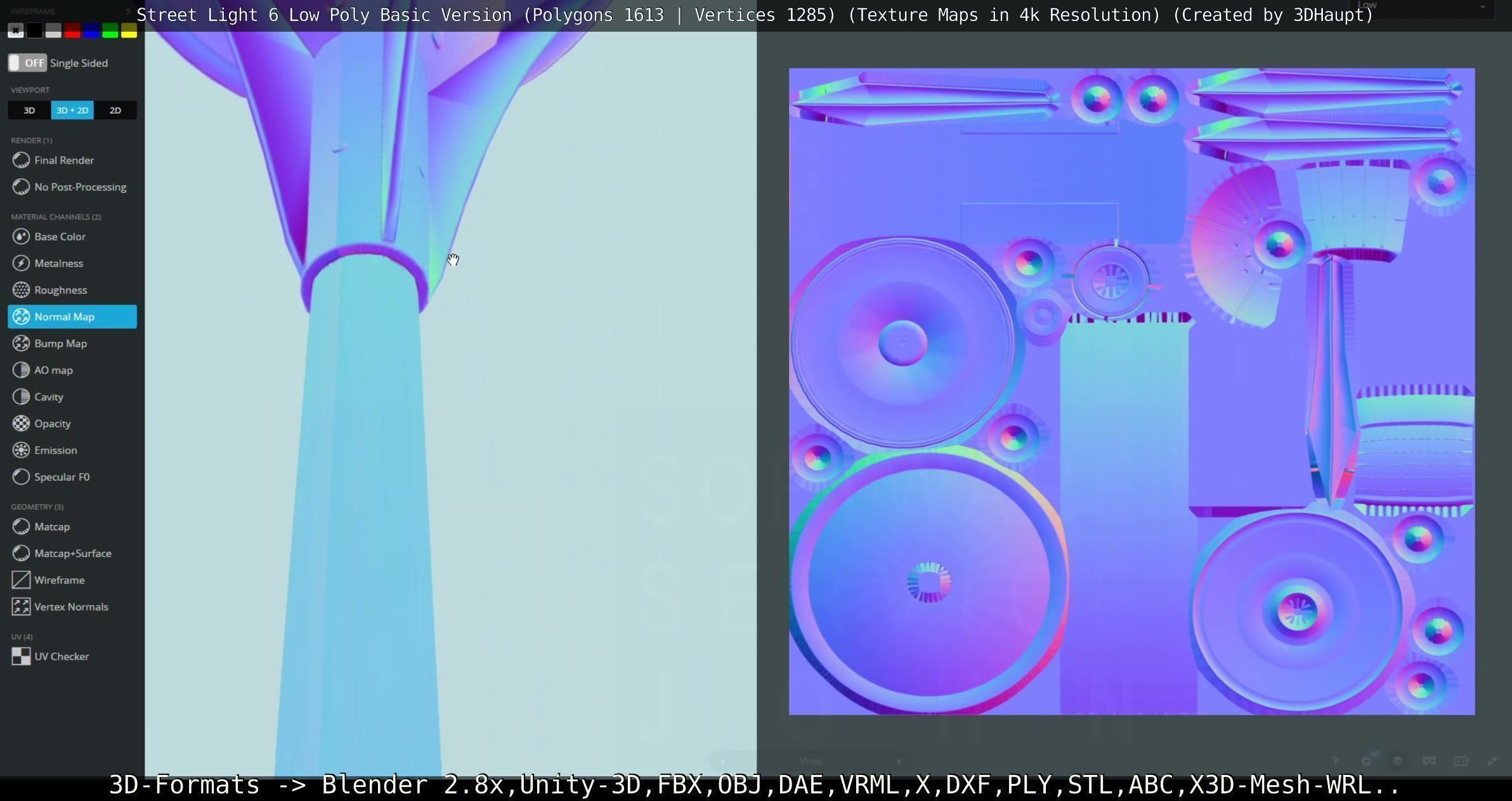 Street Light 6 Basic Version Low-poly 3D model_100